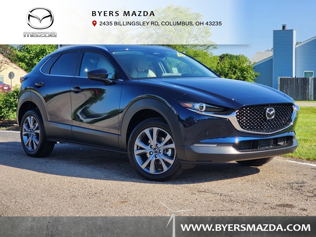 New, 2024 Mazda CX-30 2.5 S Preferred Package AWD, Blue, M245794-1