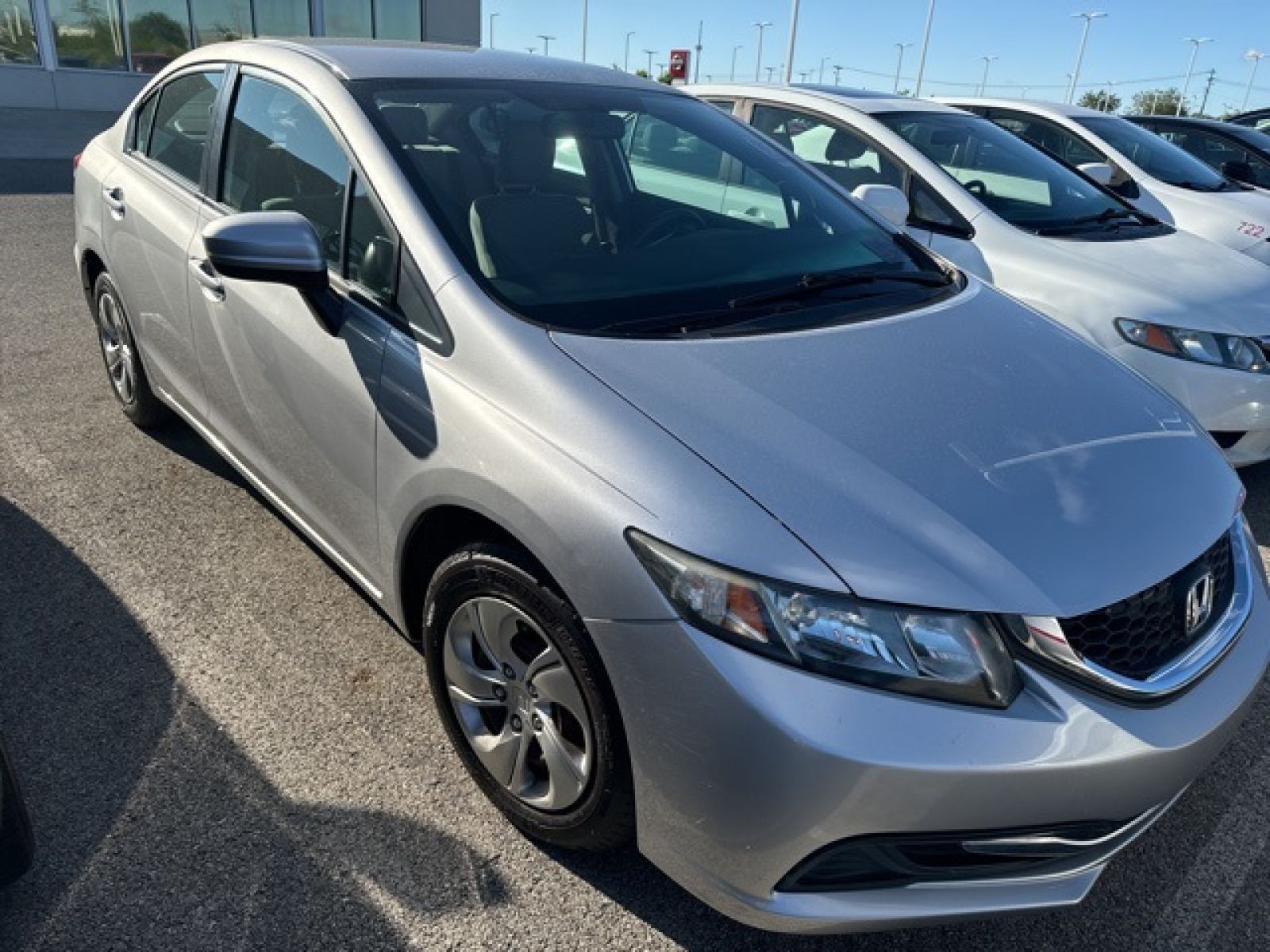 Used, 2015 Honda Civic LX, Silver, P0629-2