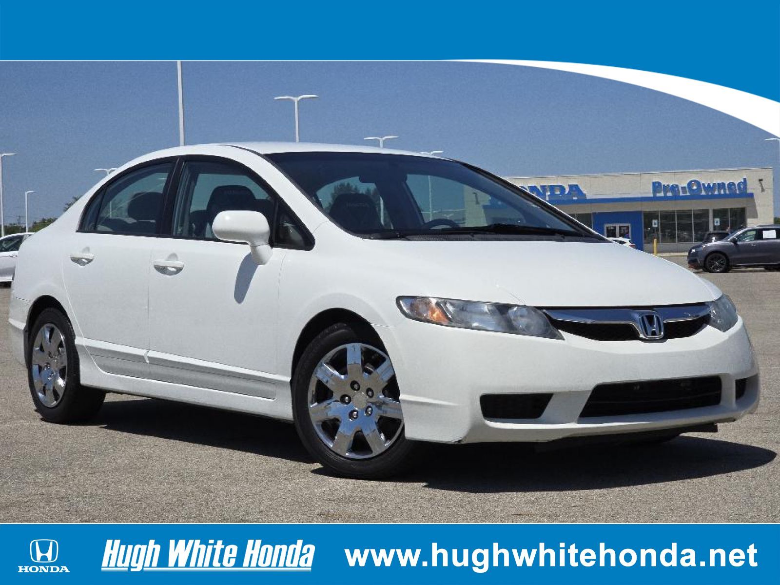 Used, 2011 Honda Civic LX, White, G0325B-1