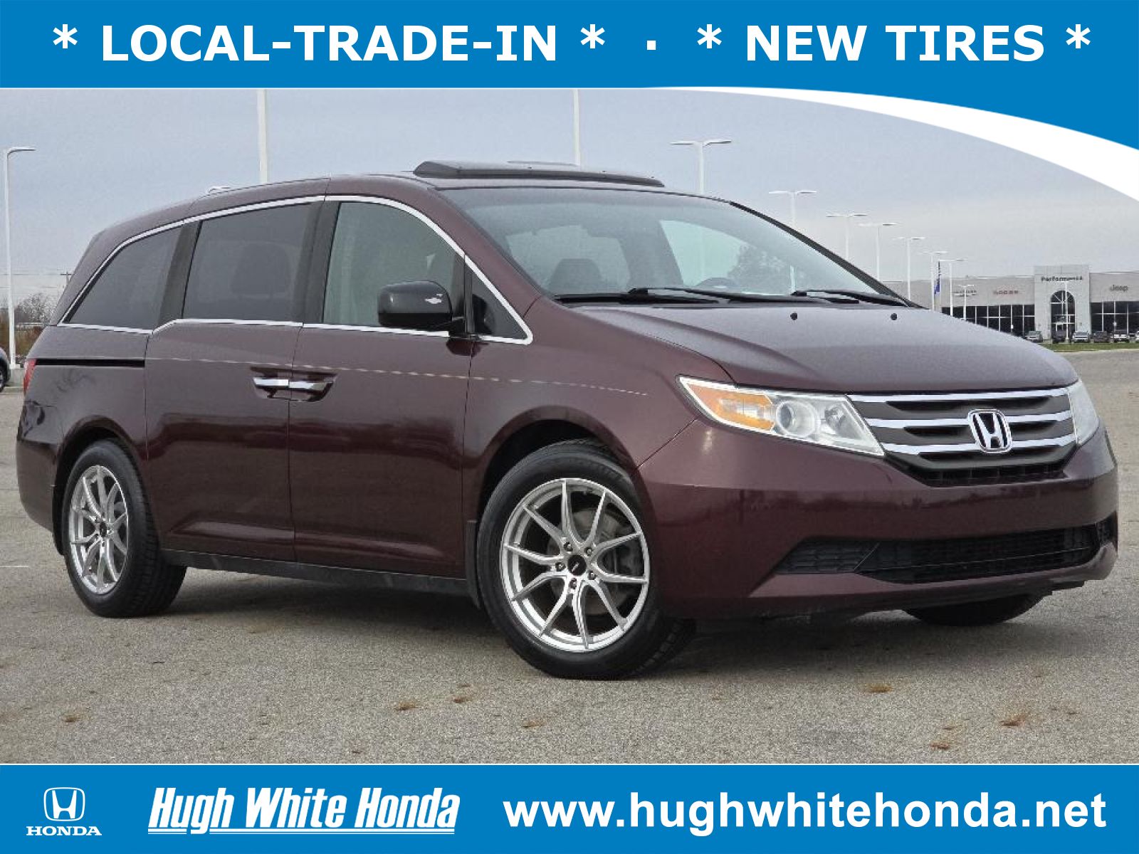 Used, 2012 Honda Odyssey EX-L, Red, 14263A