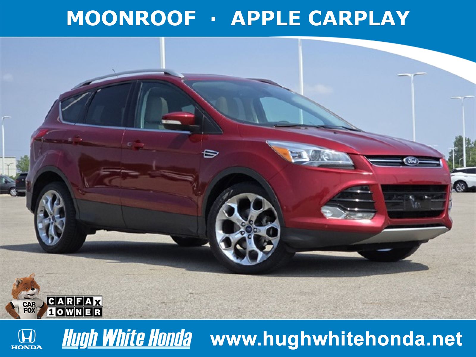 Used, 2014 Ford Escape Titanium, Red, G0984A
