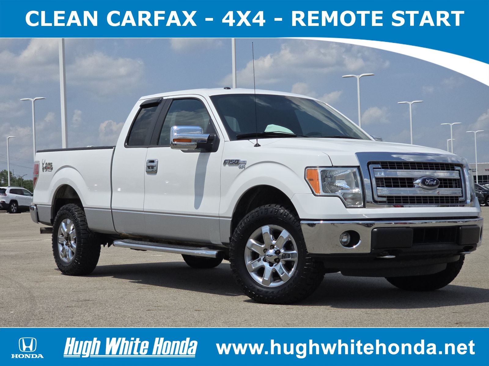 Used, 2014 Ford F-150 XLT, White, P0545A-1