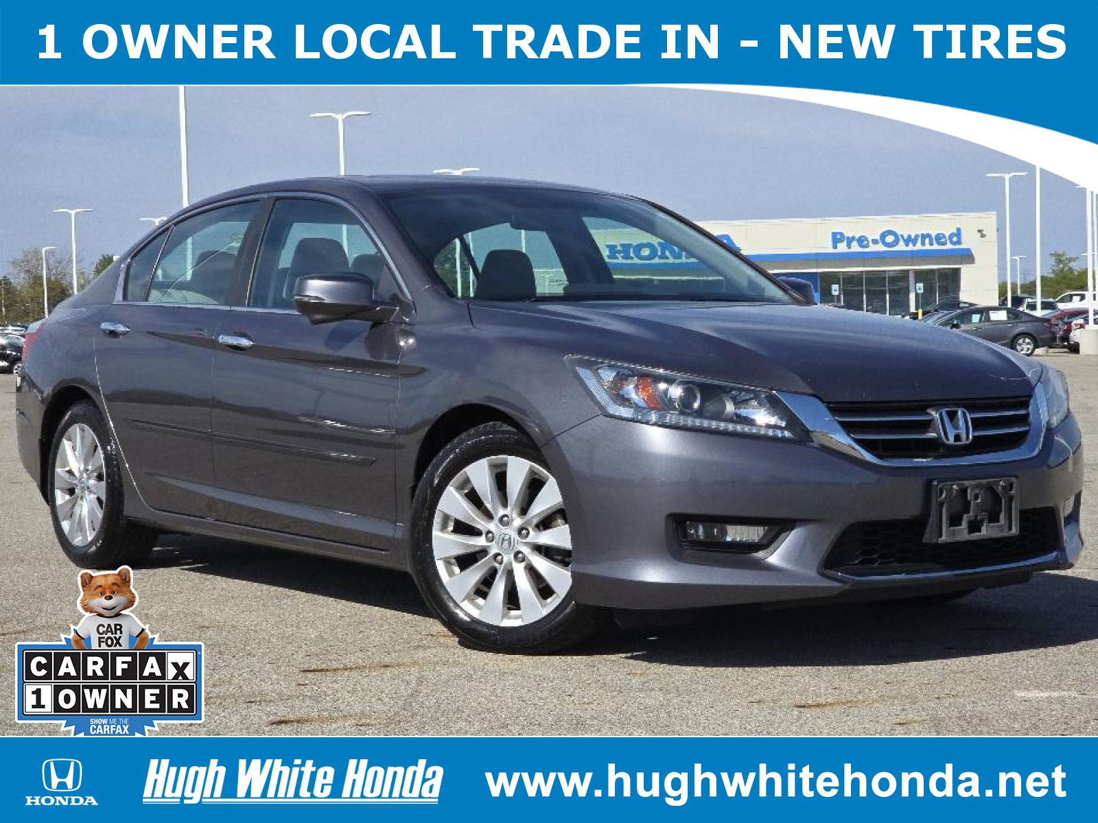 Used, 2014 Honda Accord EX, Gray, G1684A