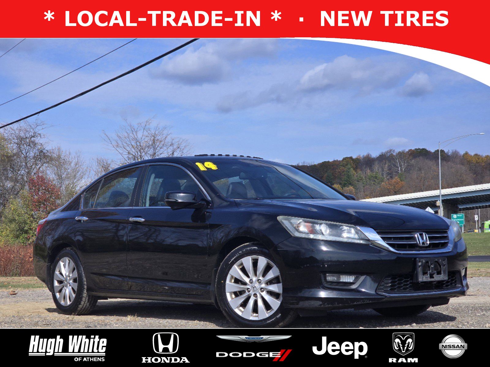 Used, 2014 Honda Accord Sedan EX-L, Black, 55634221