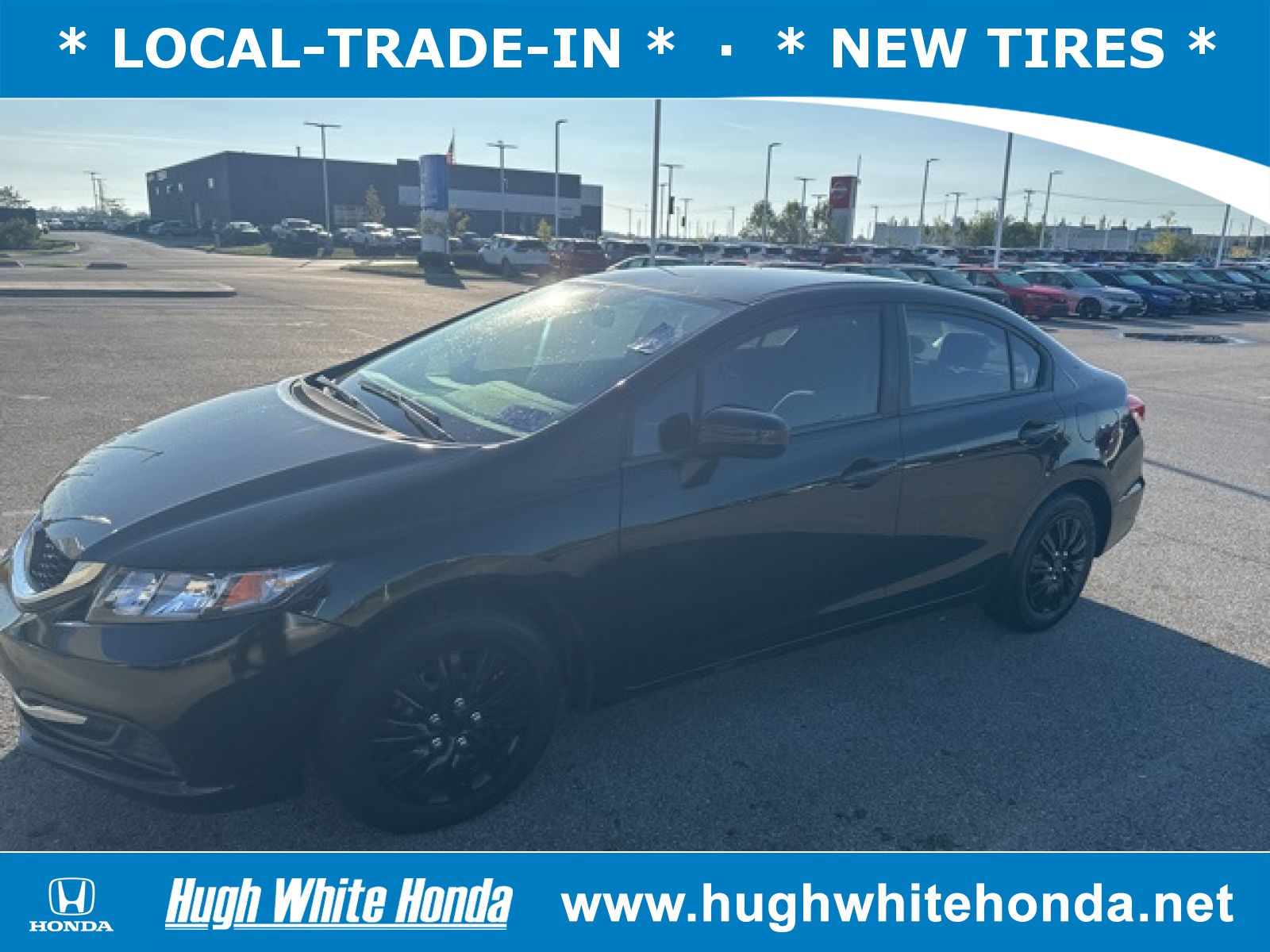 Used, 2014 Honda Civic LX, Black, P0748-1