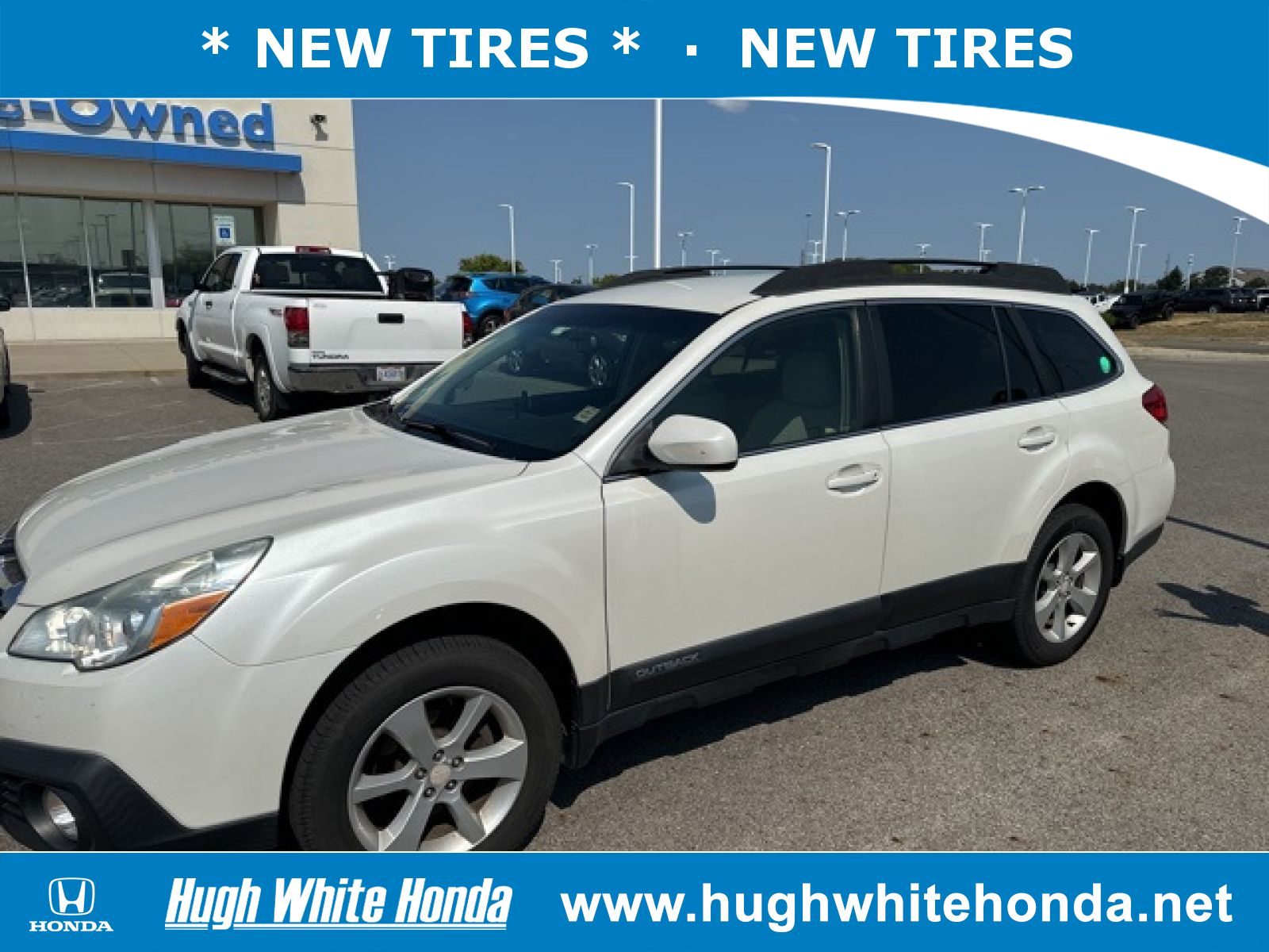 Used, 2014 Subaru Outback 2.5i Premium, White, G1400A