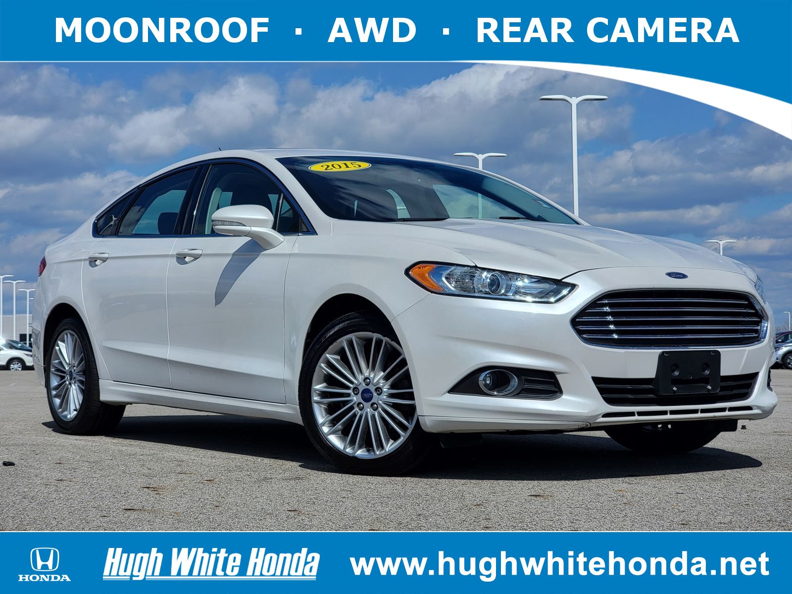 Used, 2015 Ford Fusion SE, White, 13946