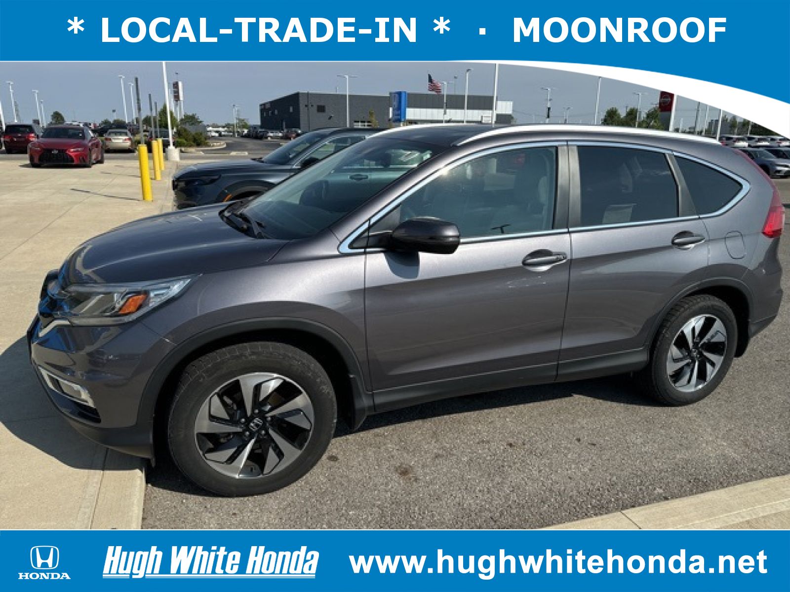 Used, 2015 Honda CR-V Touring, Gray, 14207-1