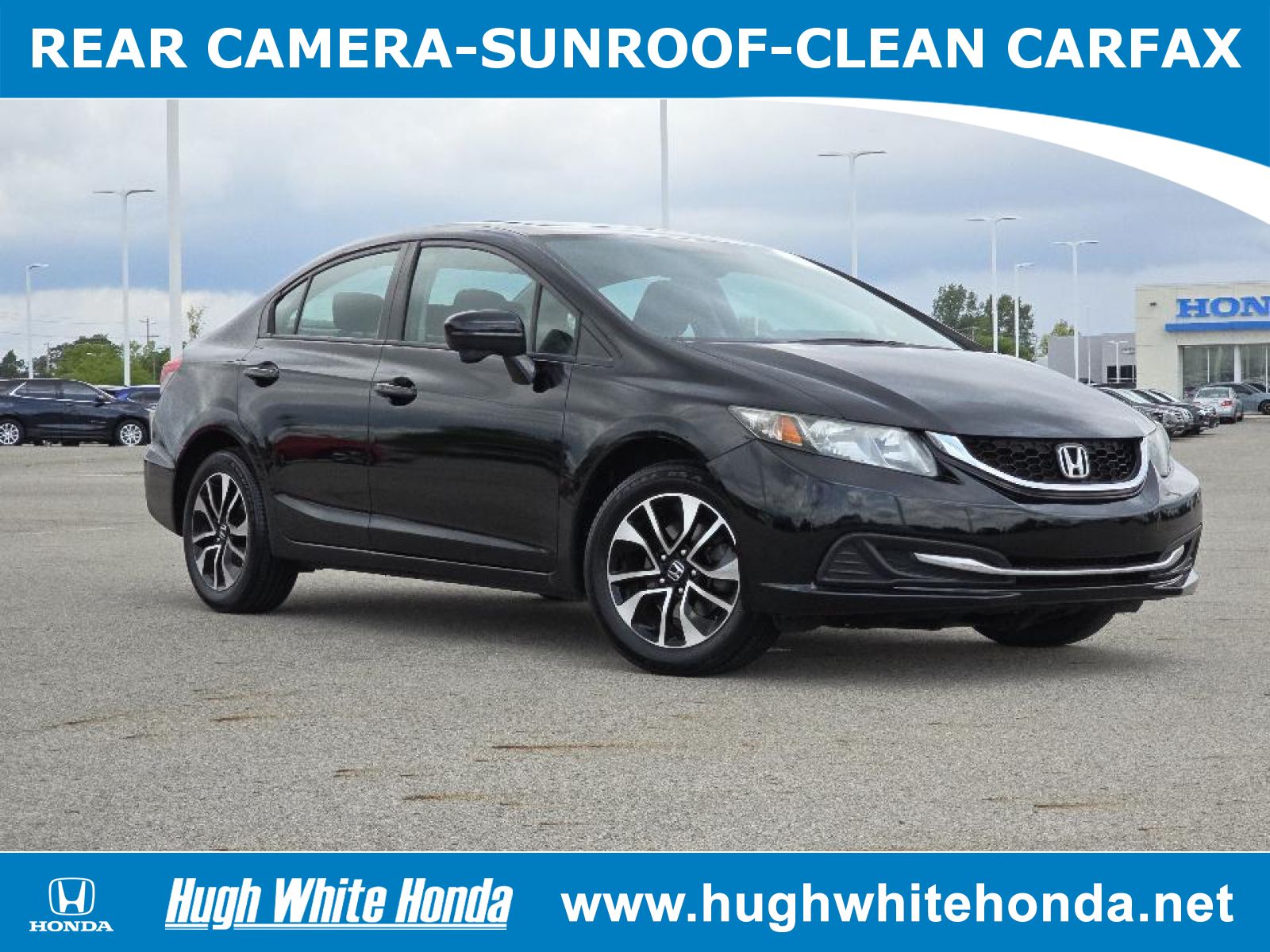 Used, 2015 Honda Civic EX, Black, P0628-1