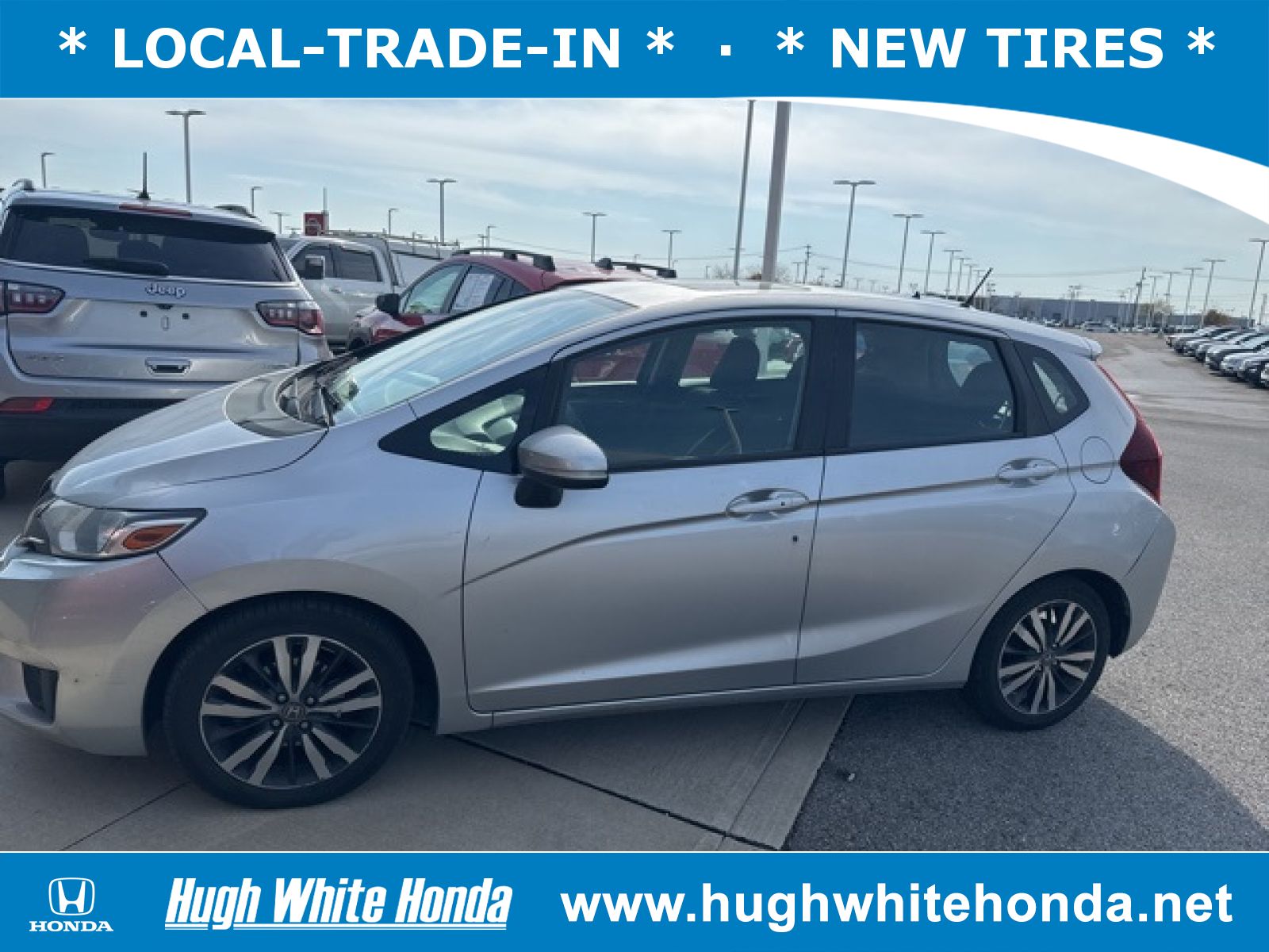 Used, 2015 Honda Fit EX-L, Silver, 14252A-1