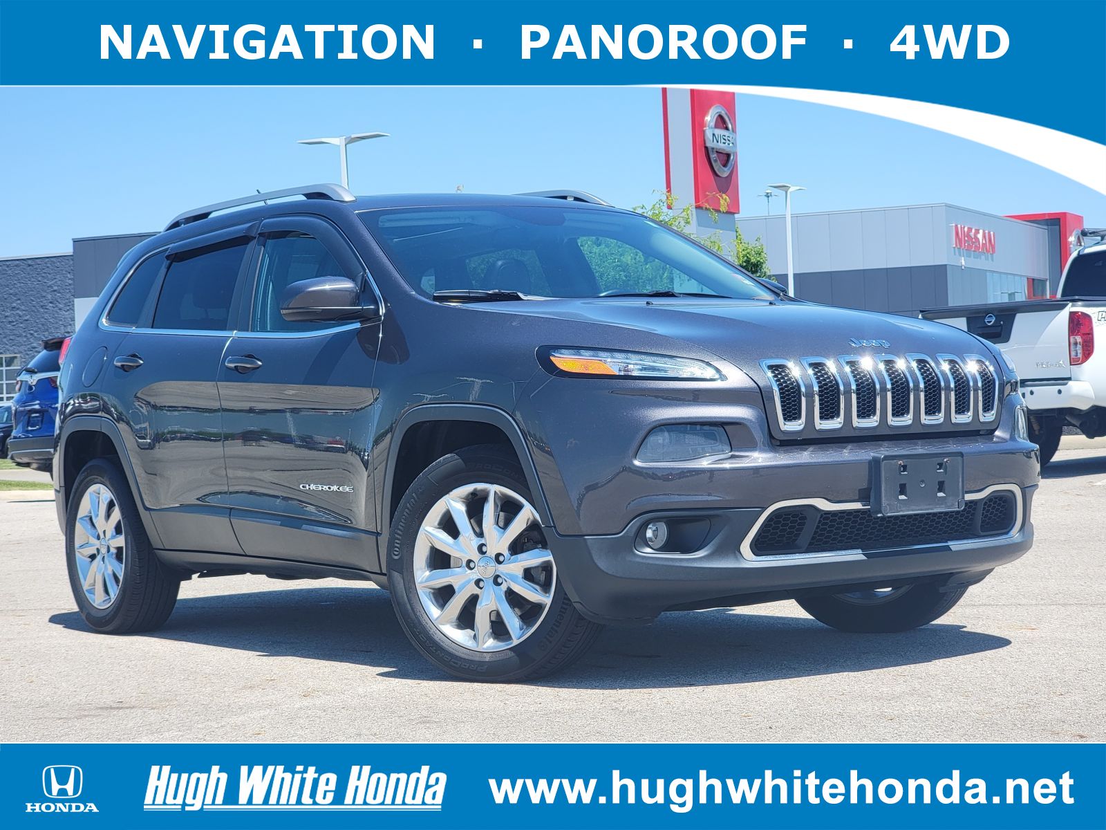 Used, 2015 Jeep Cherokee Limited, Gray, G0699A