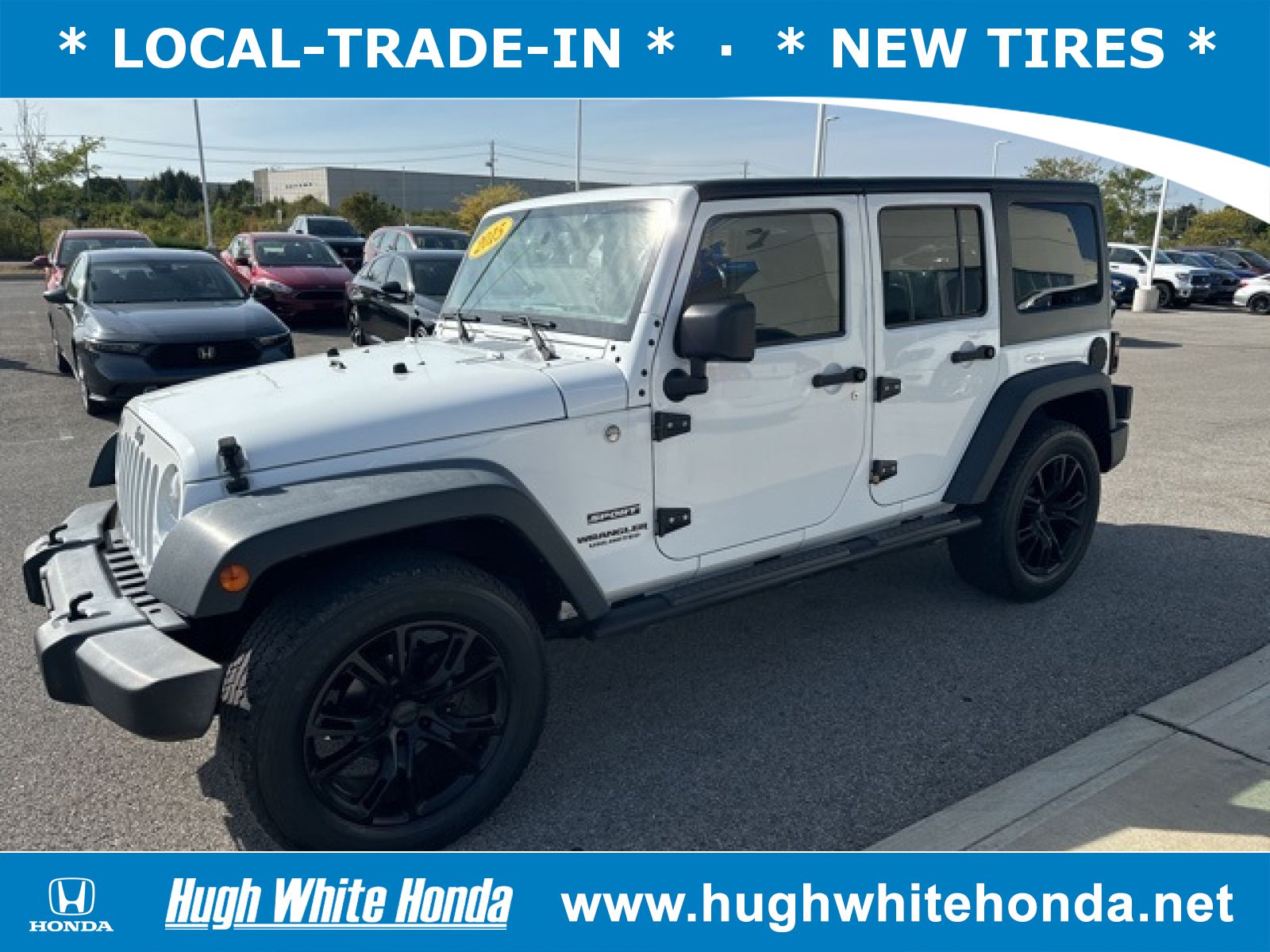 Used, 2015 Jeep Wrangler Sport, White, P0726