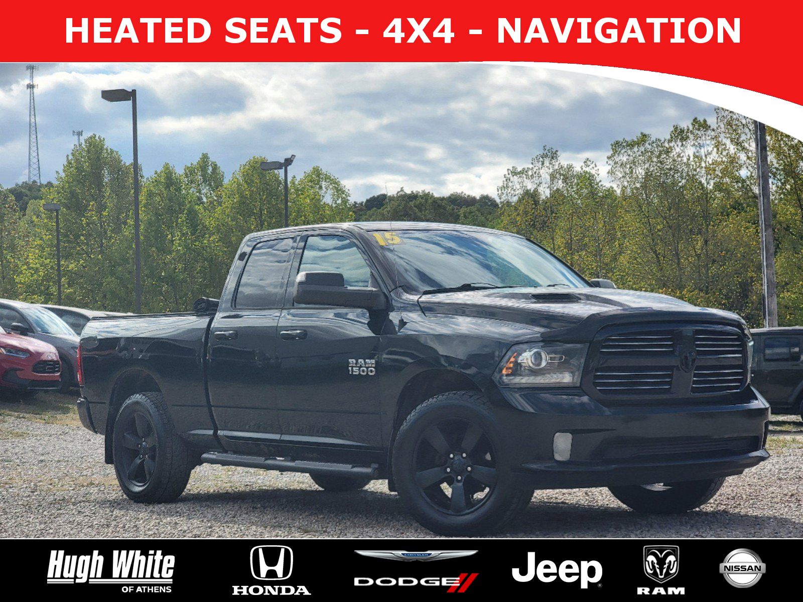 Used, 2015 Ram 1500 Sport, Black, 45636530-1