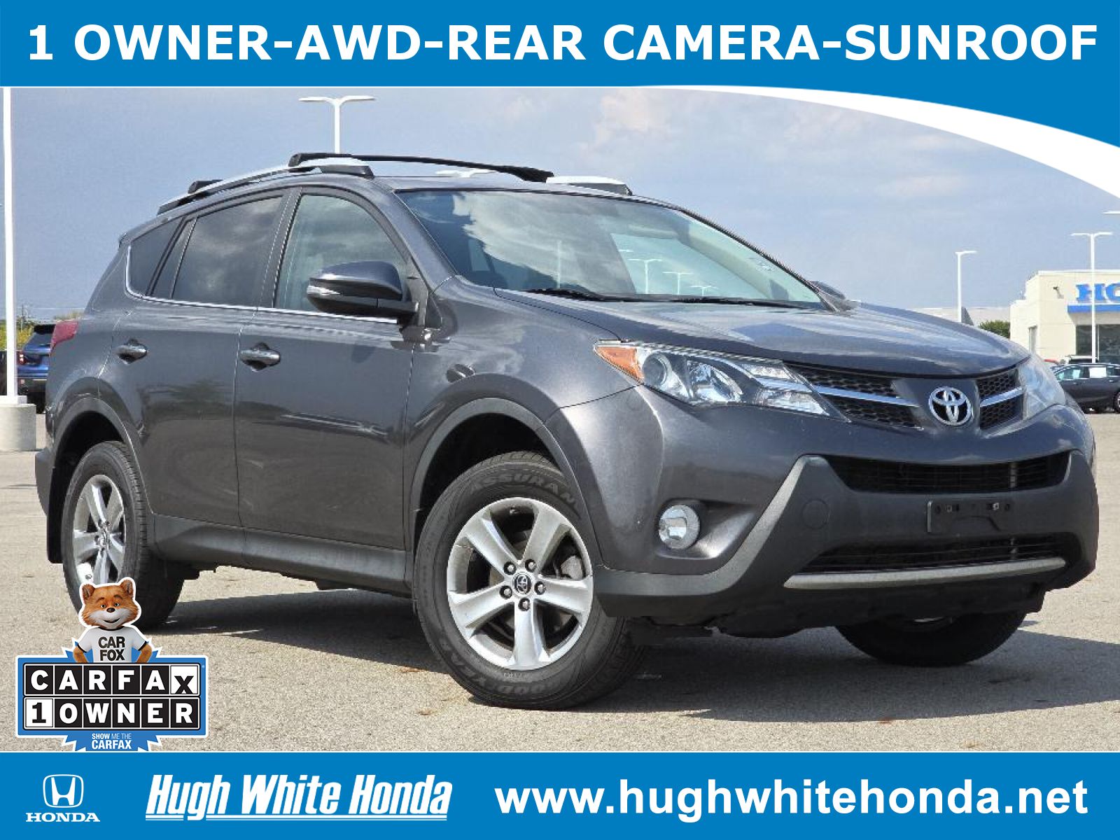 Used, 2015 Toyota RAV4 XLE, Gray, 14163