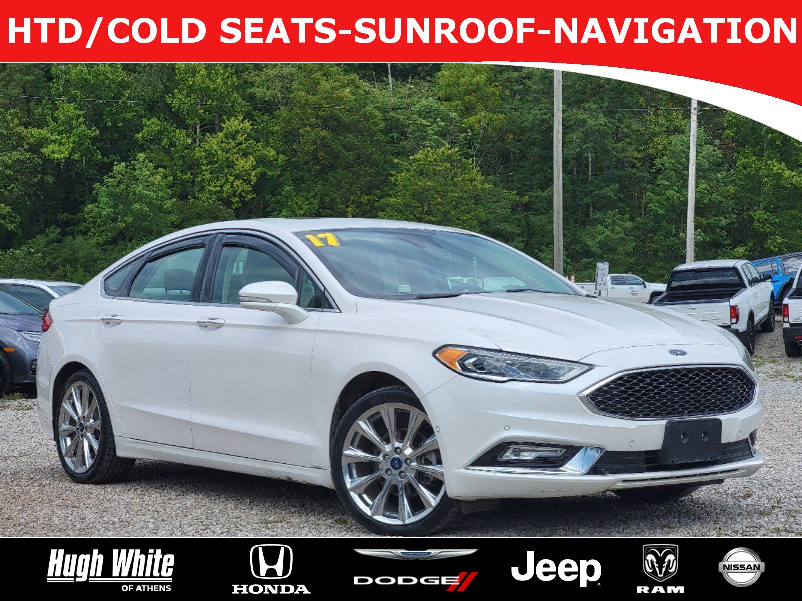 Used, 2017 Ford Fusion Platinum, White, 45636690