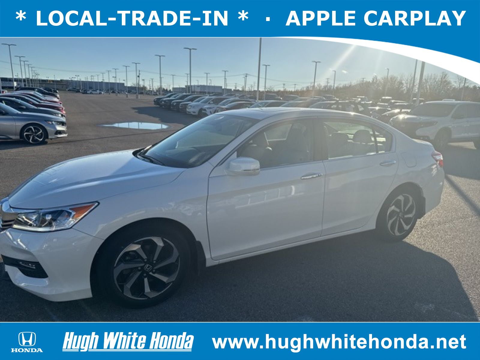 Used, 2017 Honda Accord EX-L, White, G2048A