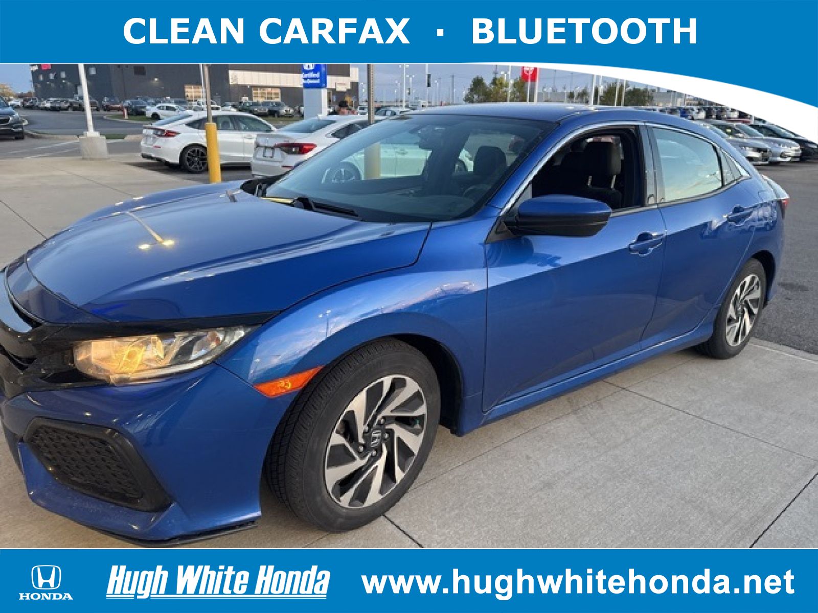 Used, 2017 Honda Civic LX, Blue, G1553A-1