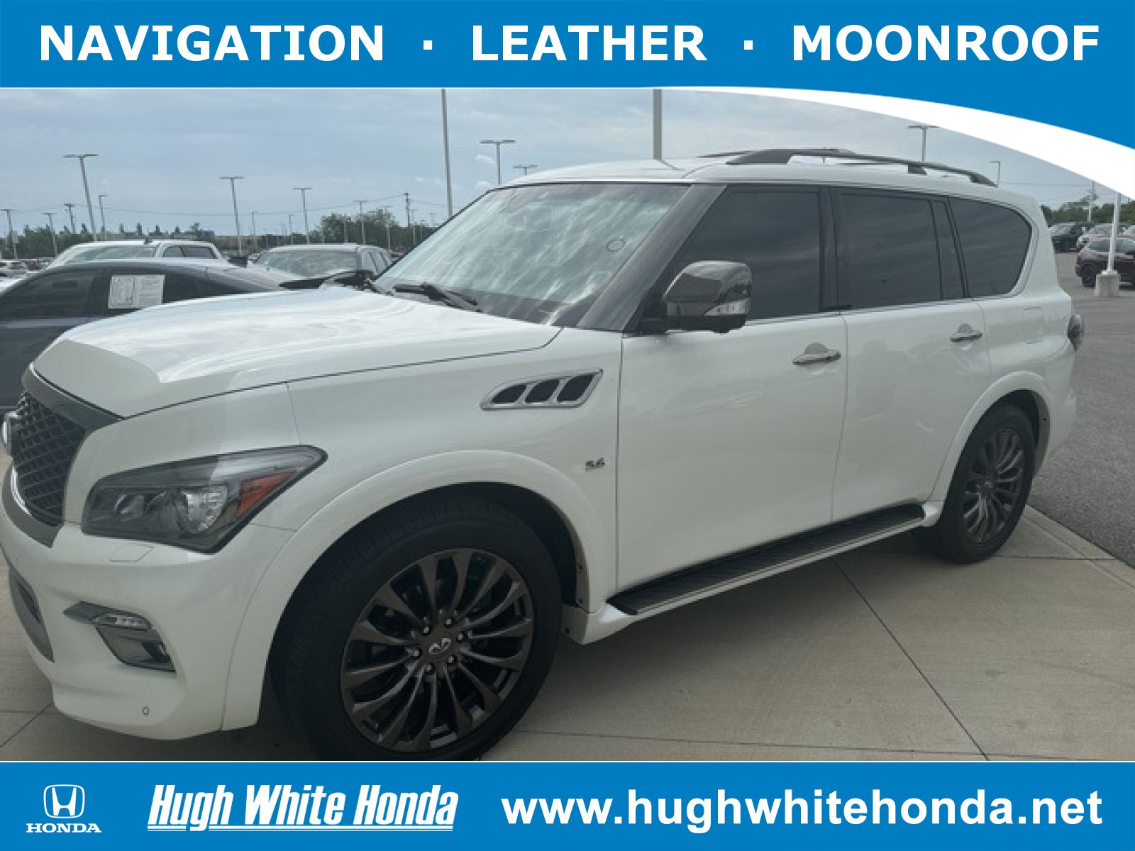 Used, 2017 INFINITI QX80 Limited, White, 14033A