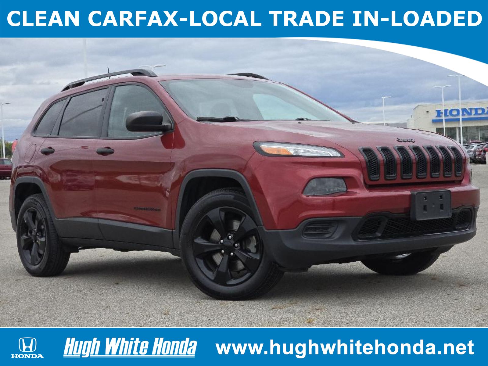 Used, 2017 Jeep Cherokee Altitude 4x4, Red, G1670A