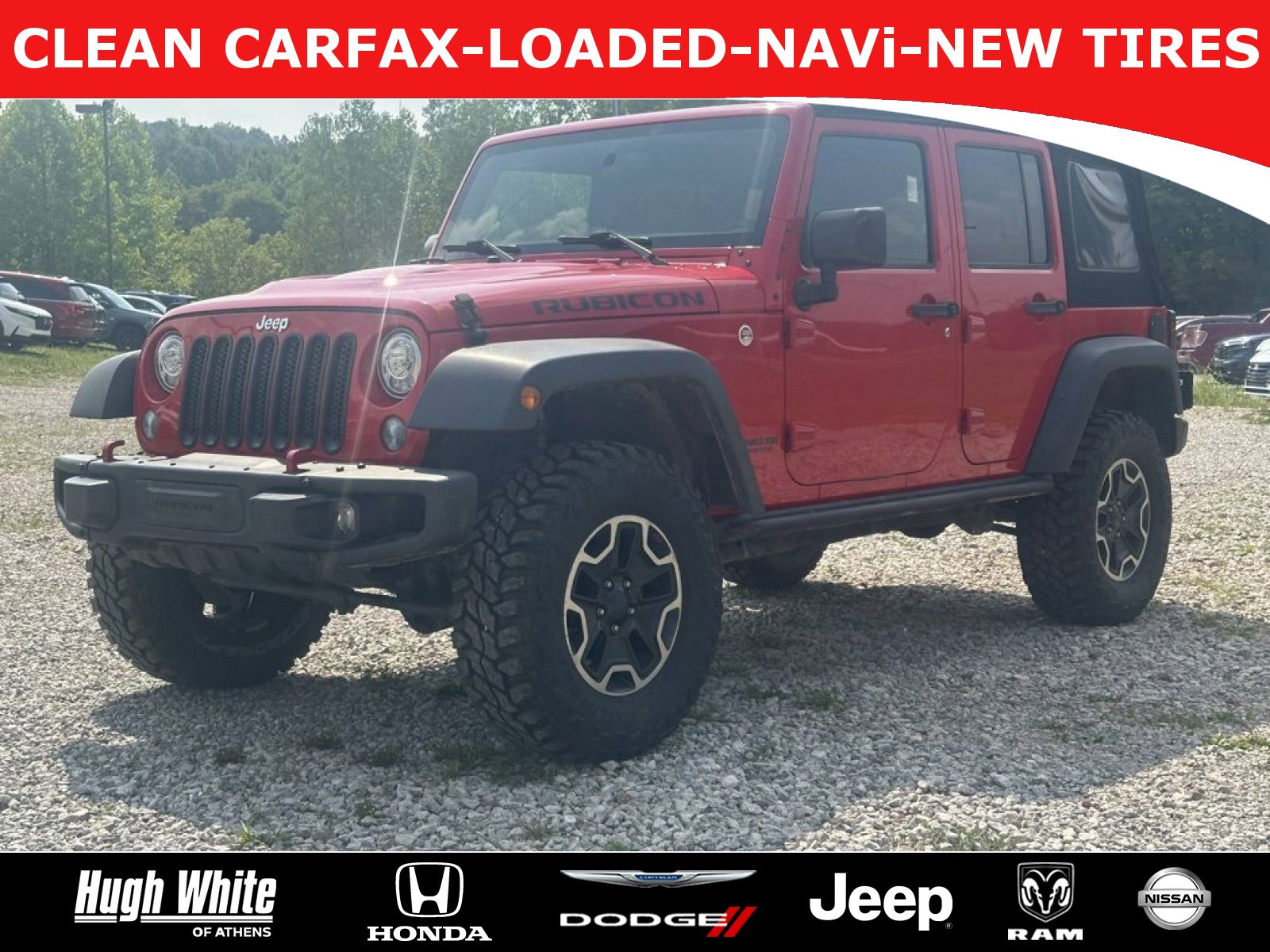 Used, 2017 Jeep Wrangler Unlimited Rubicon Hard Rock, Red, 45636320-1