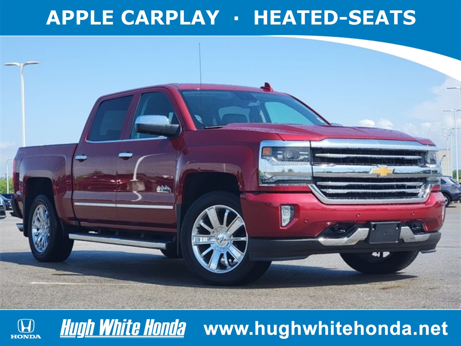 Used, 2018 Chevrolet Silverado 1500 High Country, Red, 14048