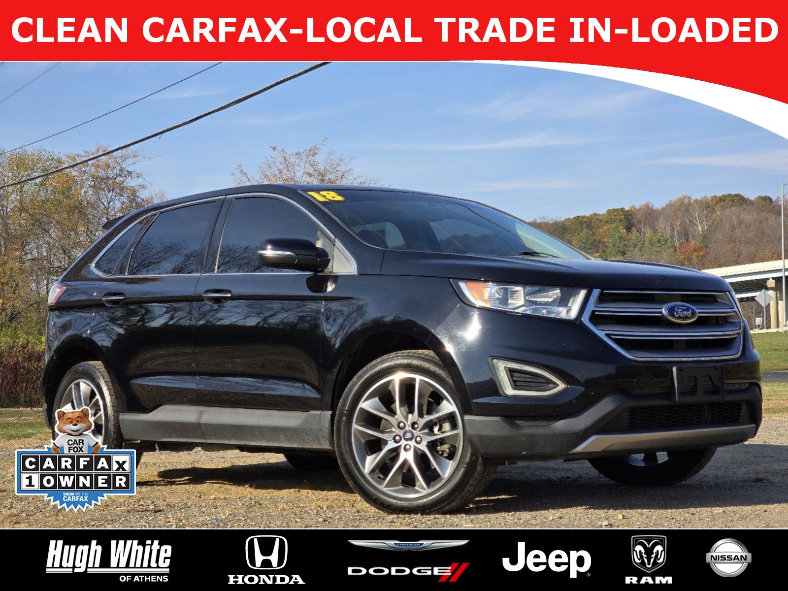 Used, 2018 Ford Edge Titanium, Black, 42242521