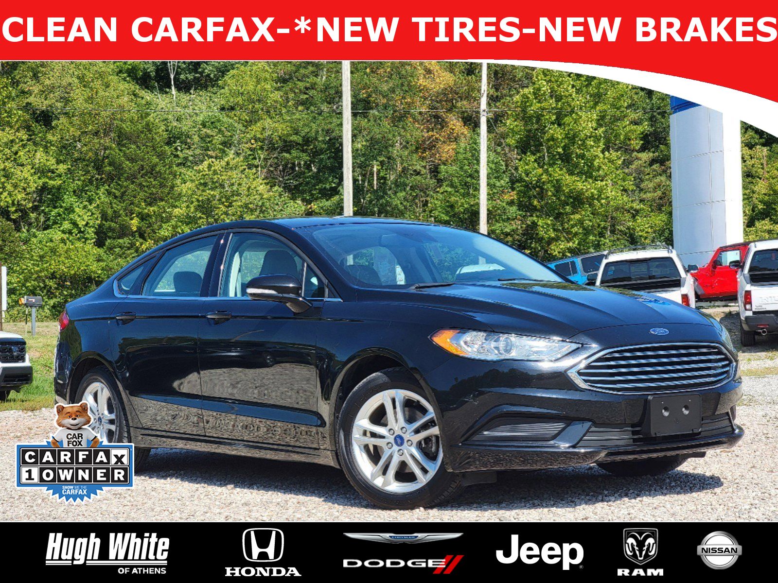 Used, 2018 Ford Fusion SE, Black, 42241721-1