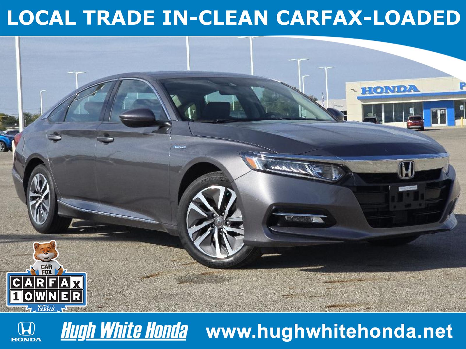 Used, 2018 Honda Accord Hybrid EX-L, Silver, G1626A-1