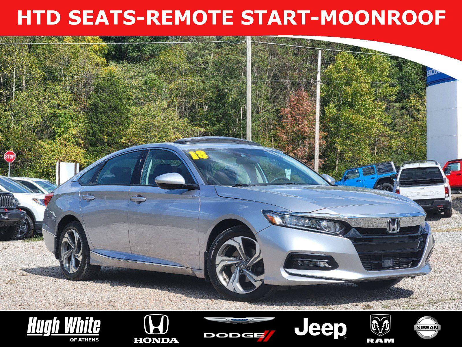 Used, 2018 Honda Accord Sedan EX 1.5T, Silver, 45636721