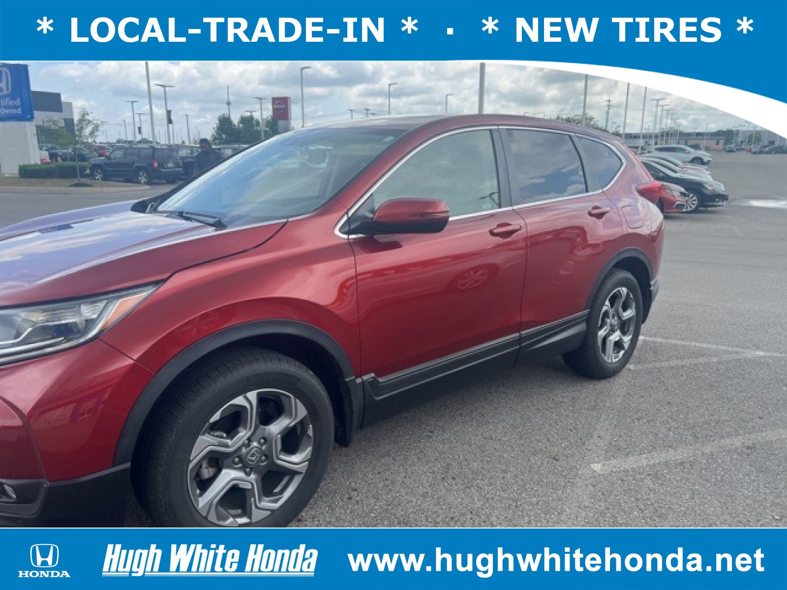 Used, 2018 Honda CR-V EX-L, Red, G0728A1