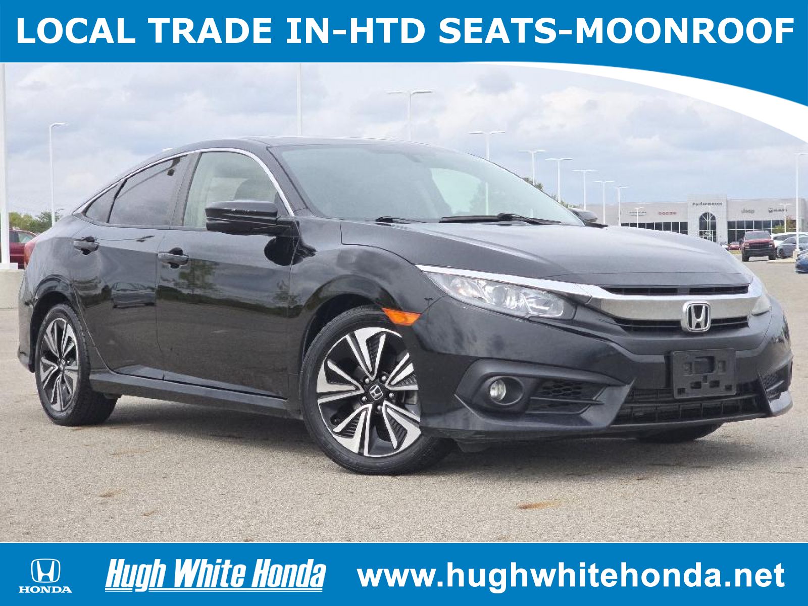 Used, 2018 Honda Civic EX-T, Black, G1138A-1