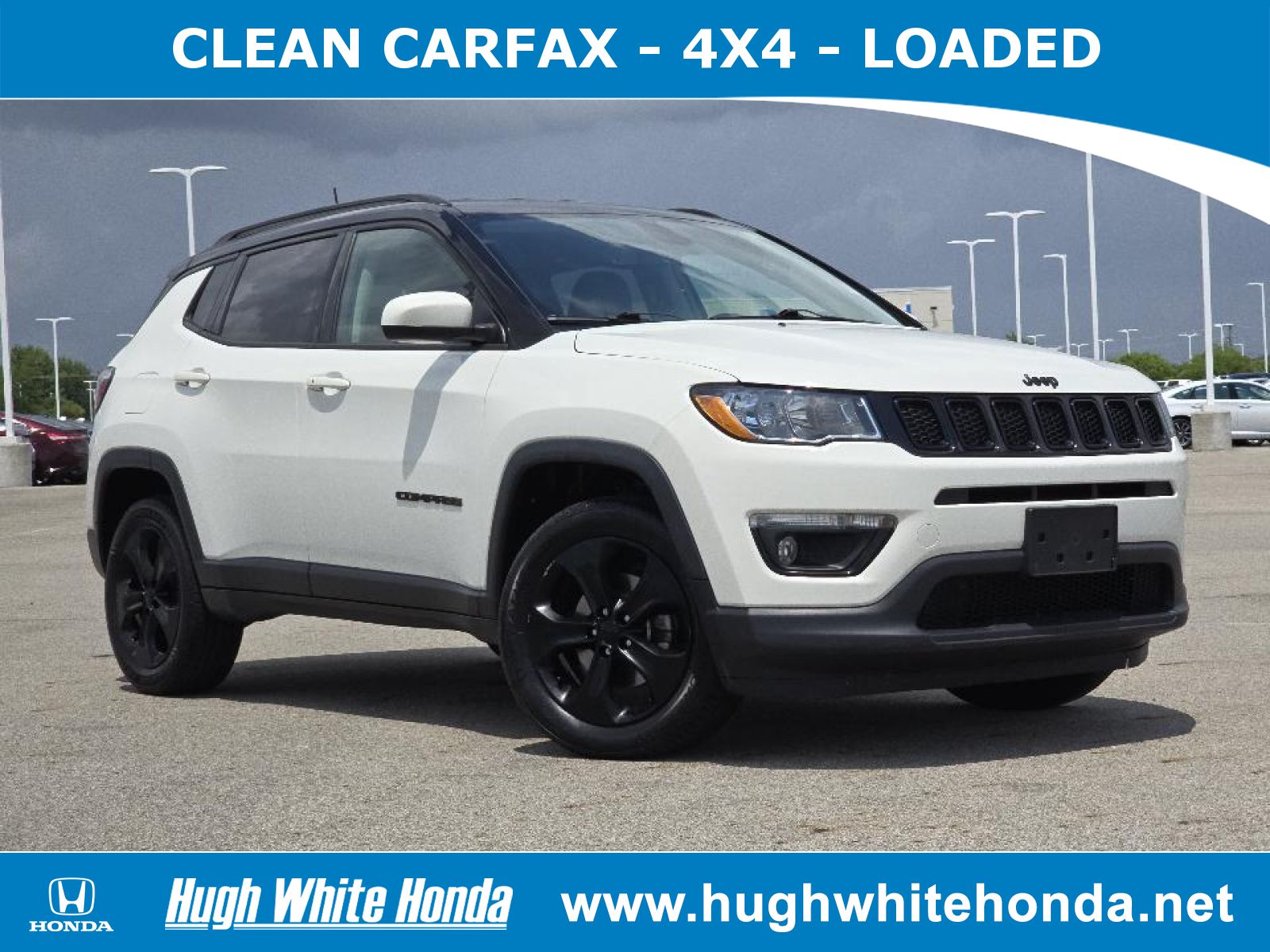 Used, 2018 Jeep Compass Altitude, White, G1039A-1