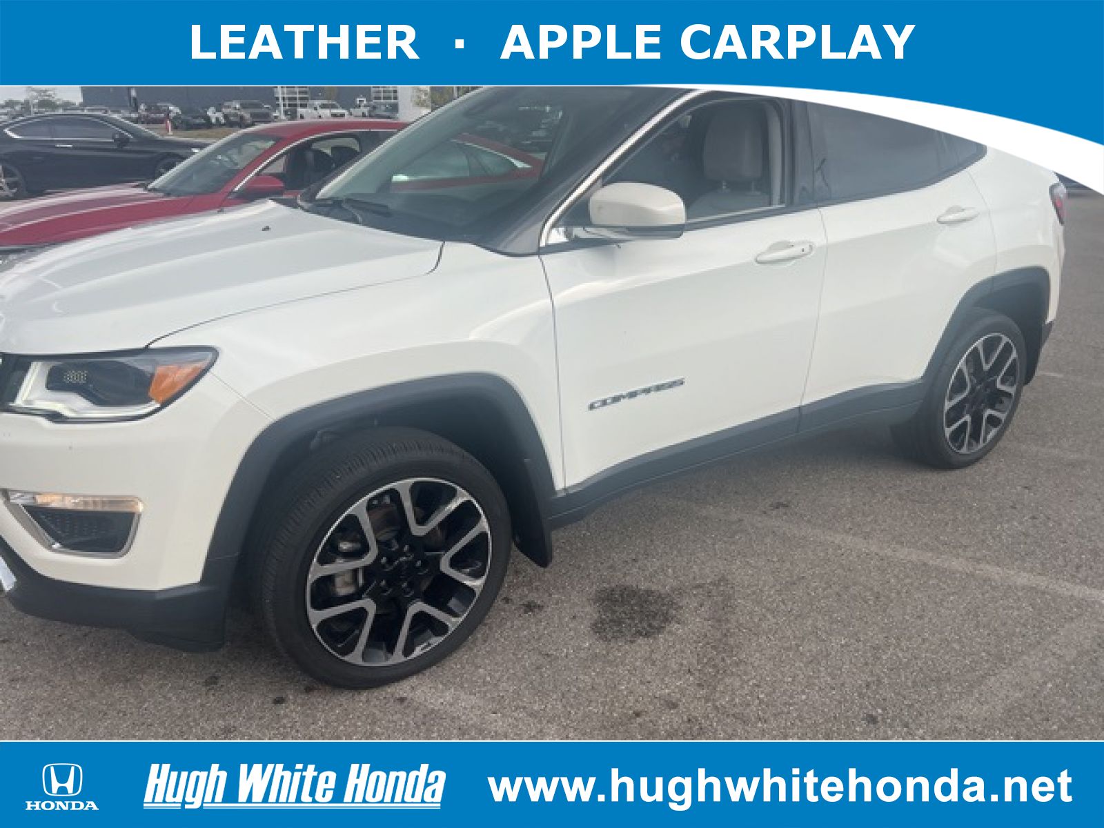 Used, 2018 Jeep Compass Limited 4x4, White, 14222-1