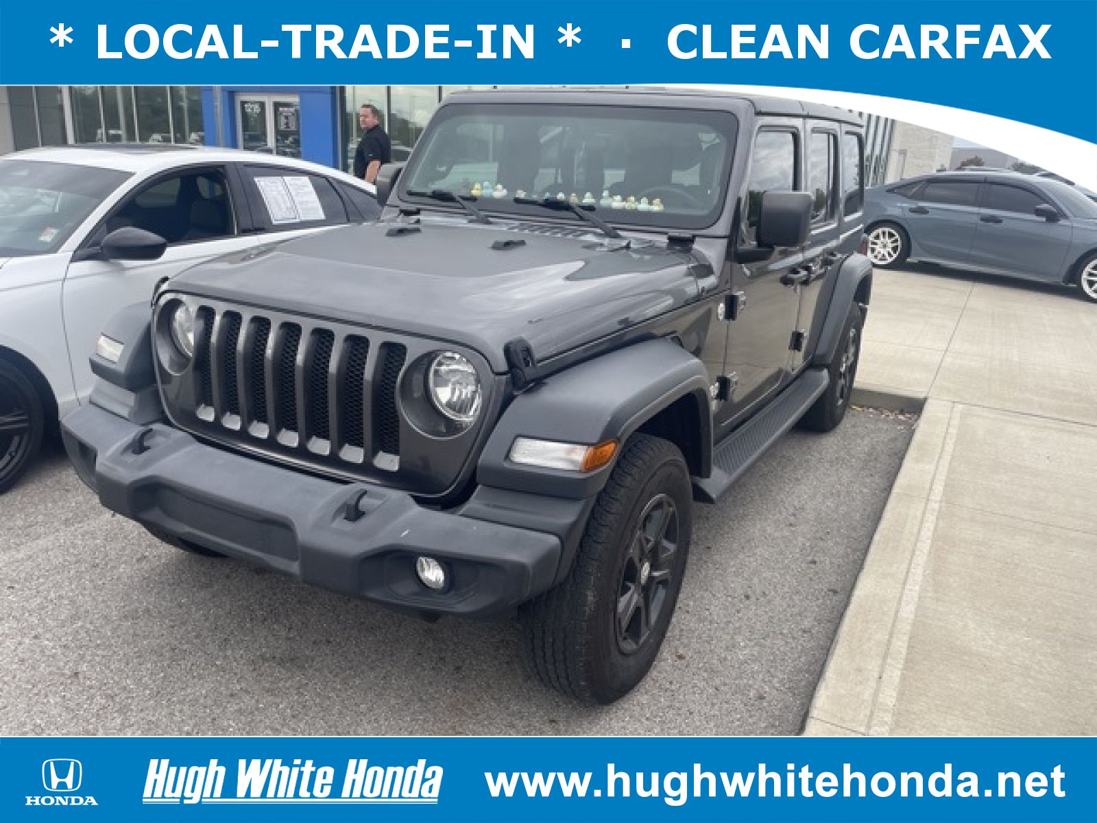 Used, 2018 Jeep Wrangler Sport S 4x4, Gray, G1332B-1