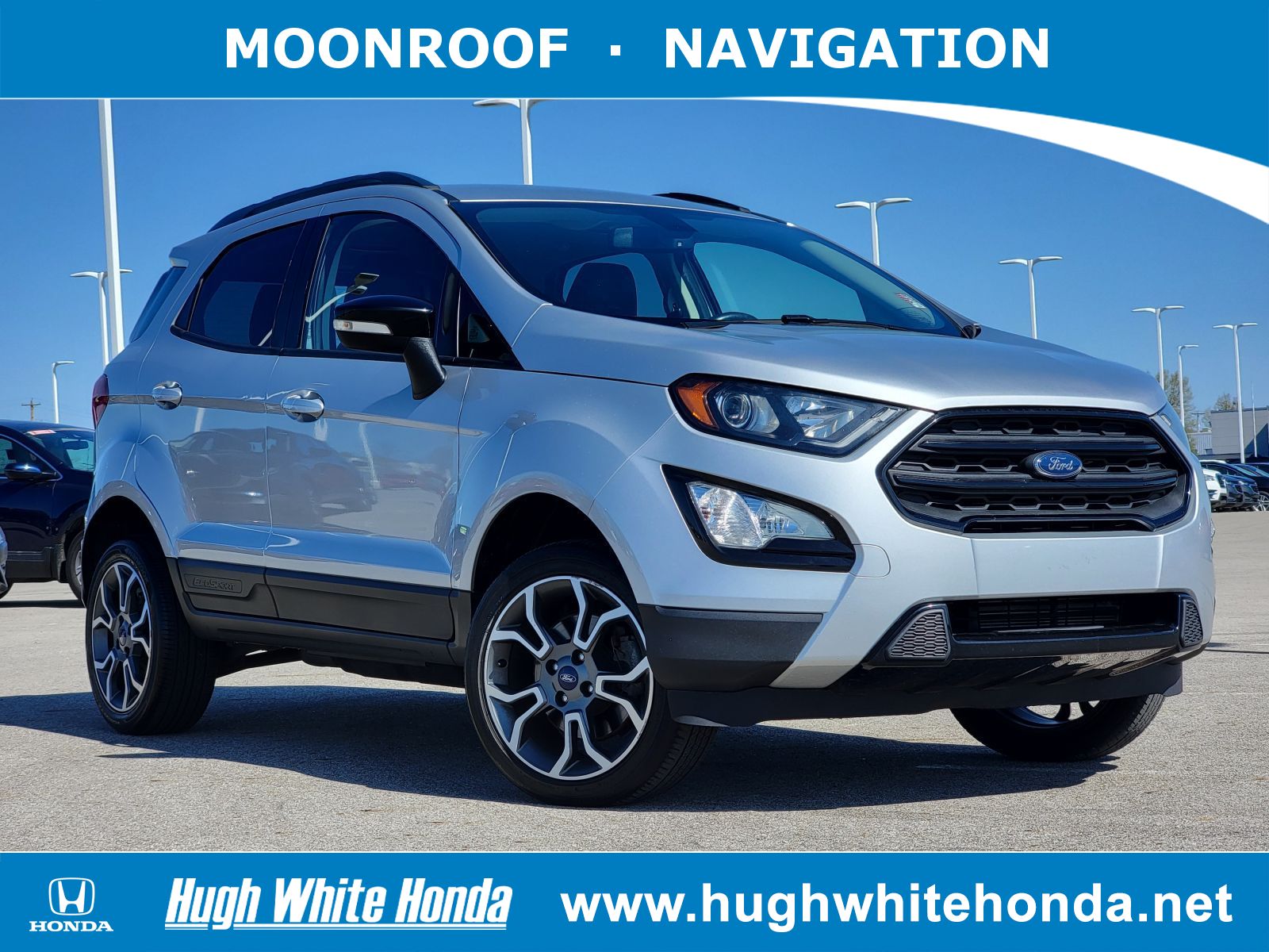 Used, 2019 Ford EcoSport SES, Silver, 14004