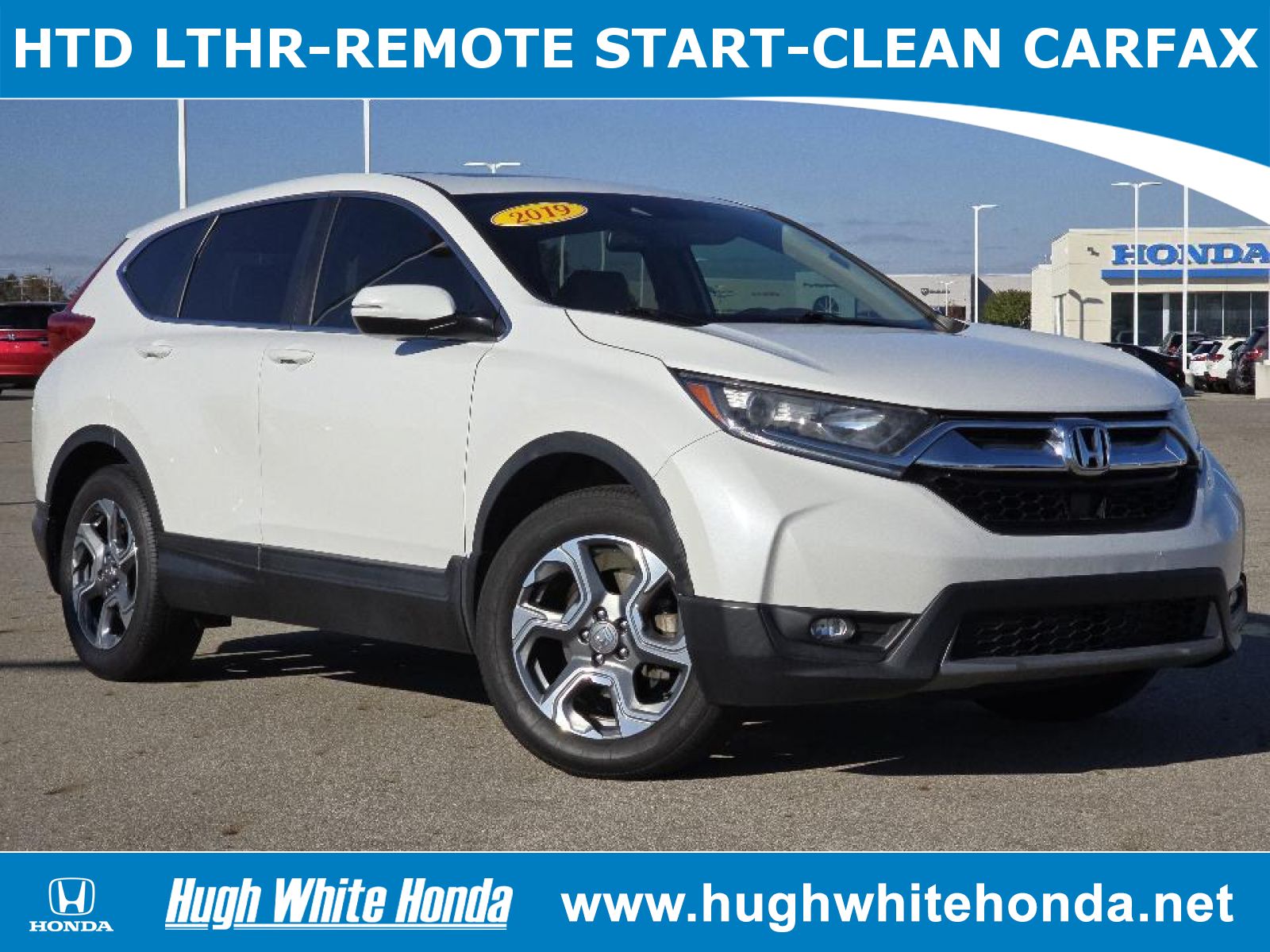 Used, 2019 Honda CR-V EX-L, White, P0758