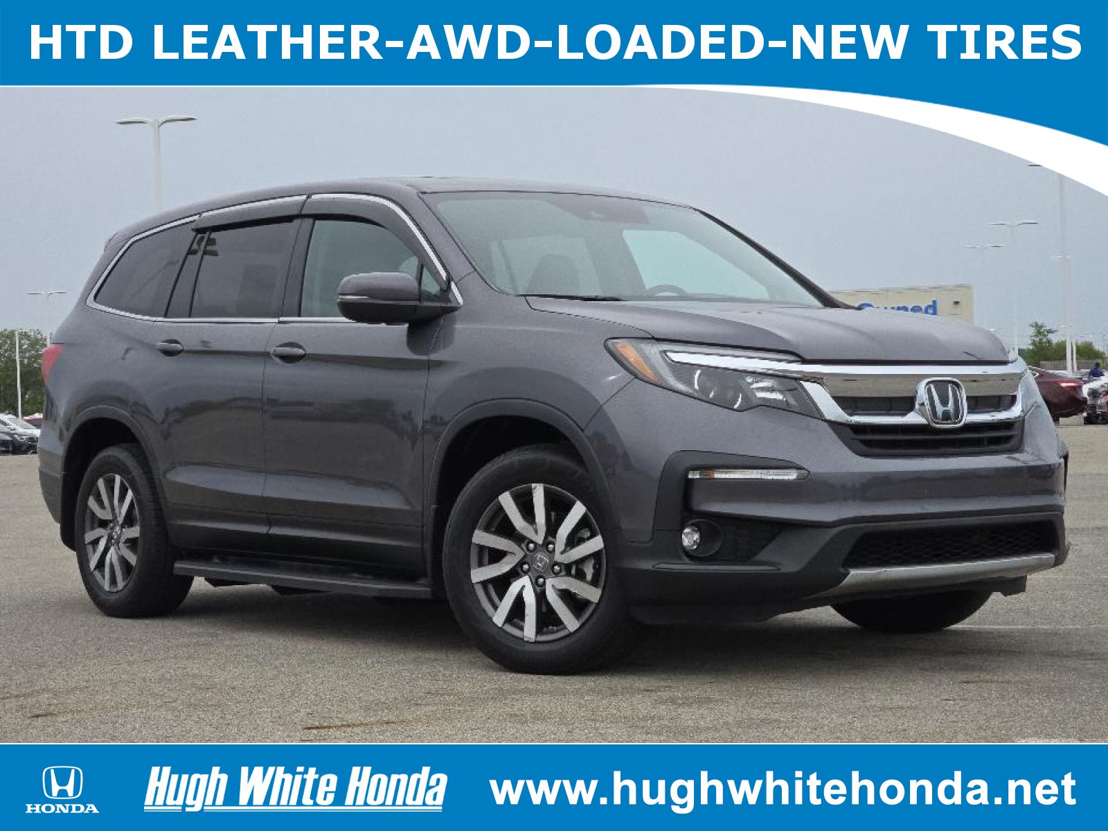 Used, 2019 Honda Pilot EX-L, Gray, P0646