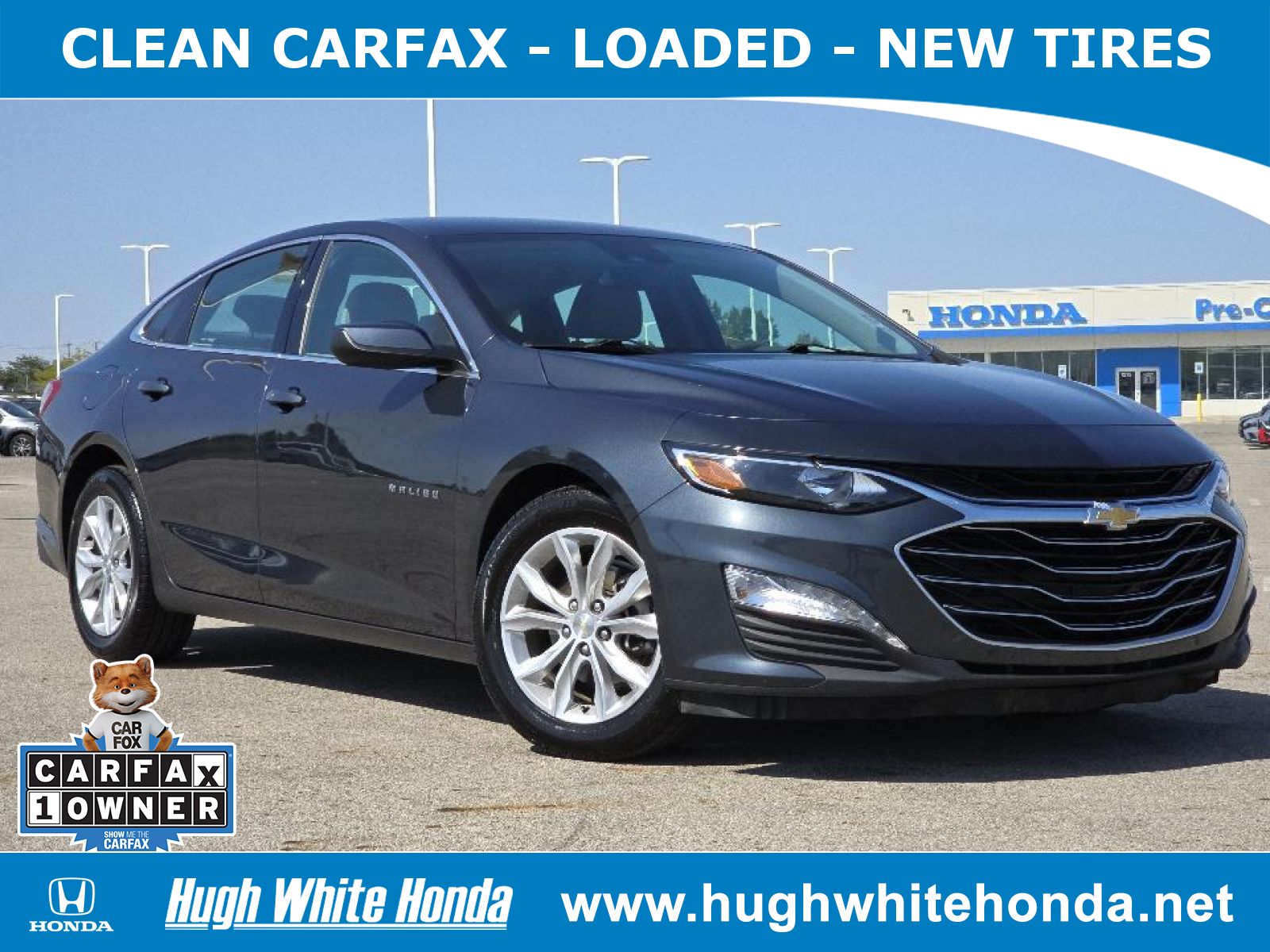 Used, 2020 Chevrolet Malibu FWD LT, Gray, P0681