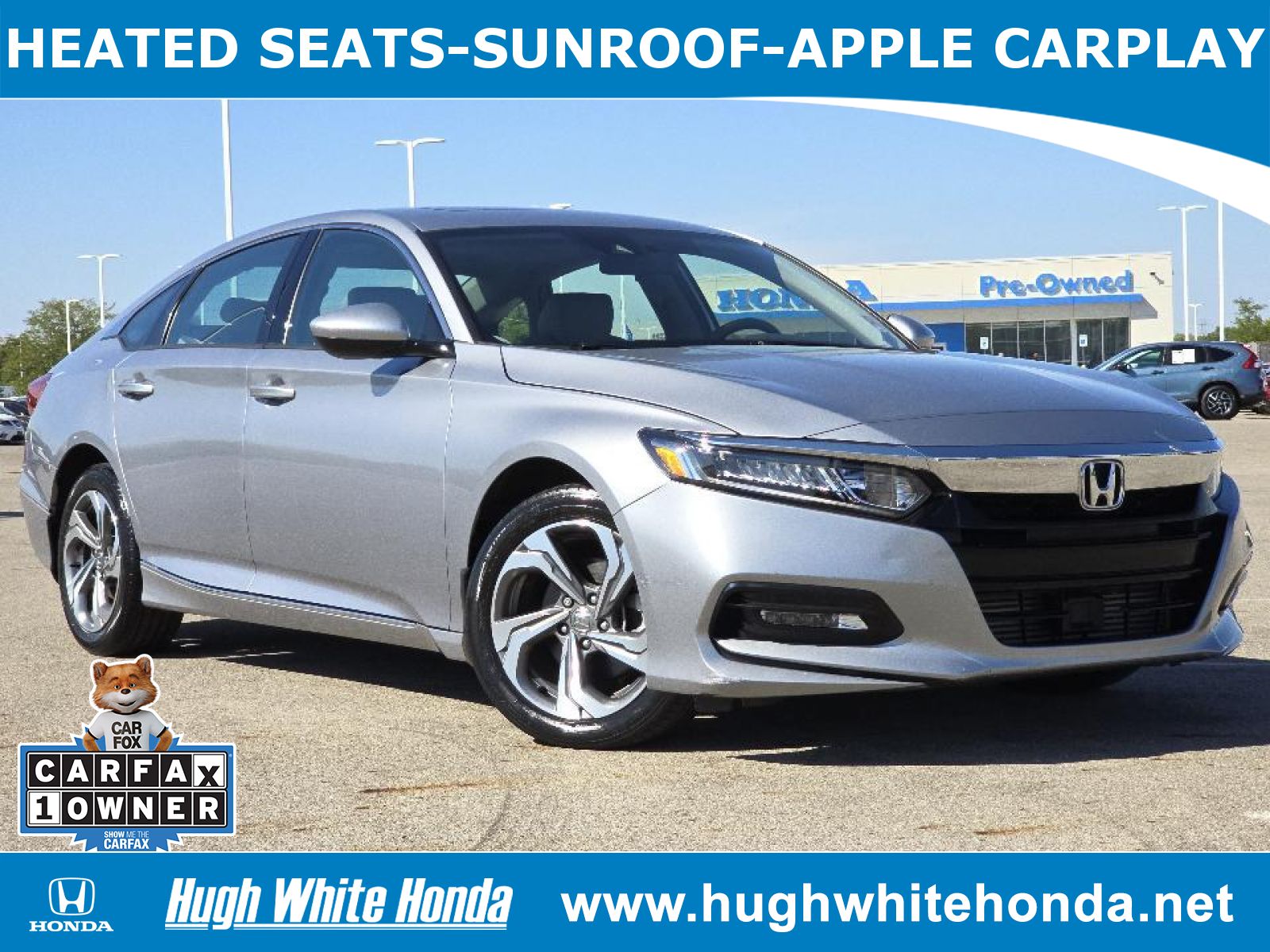 Used, 2020 Honda Accord EX, Silver, P0710-1