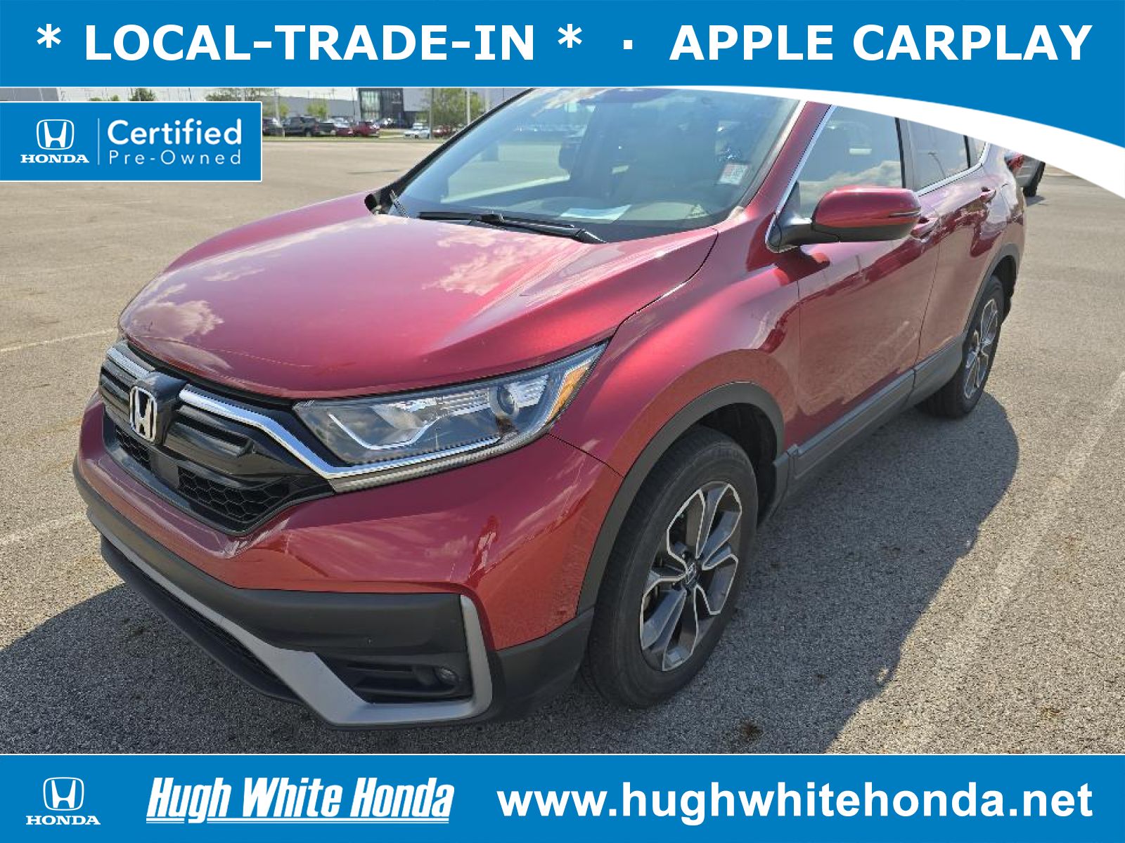 Certified, 2020 Honda CR-V AWD EX, Red, G1361A