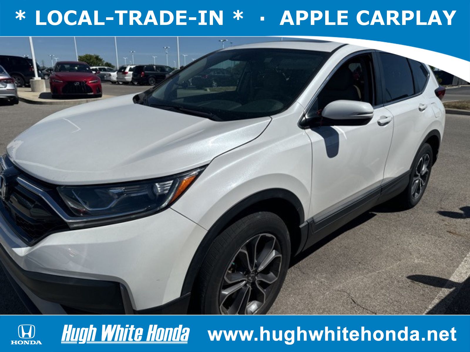 Used, 2020 Honda CR-V AWD EX-L, White, G1221B