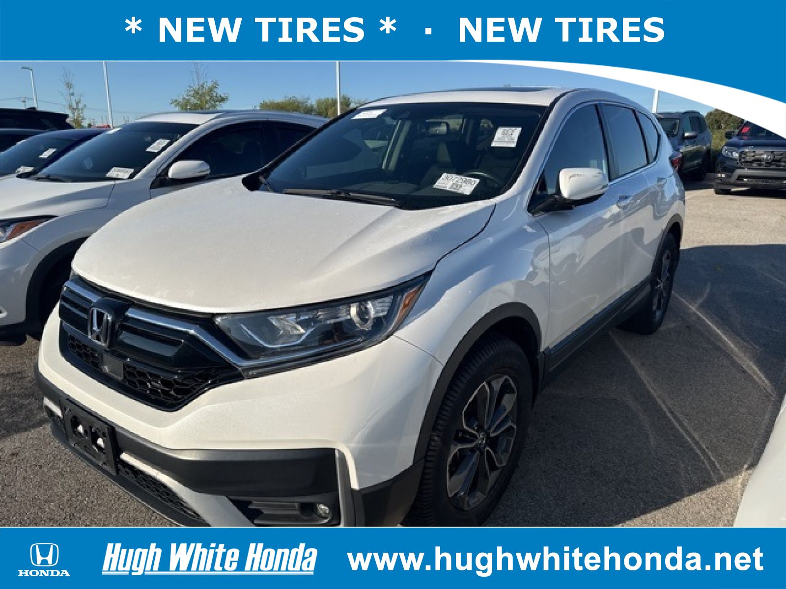 Used, 2020 Honda CR-V AWD EX-L, White, P0739-1