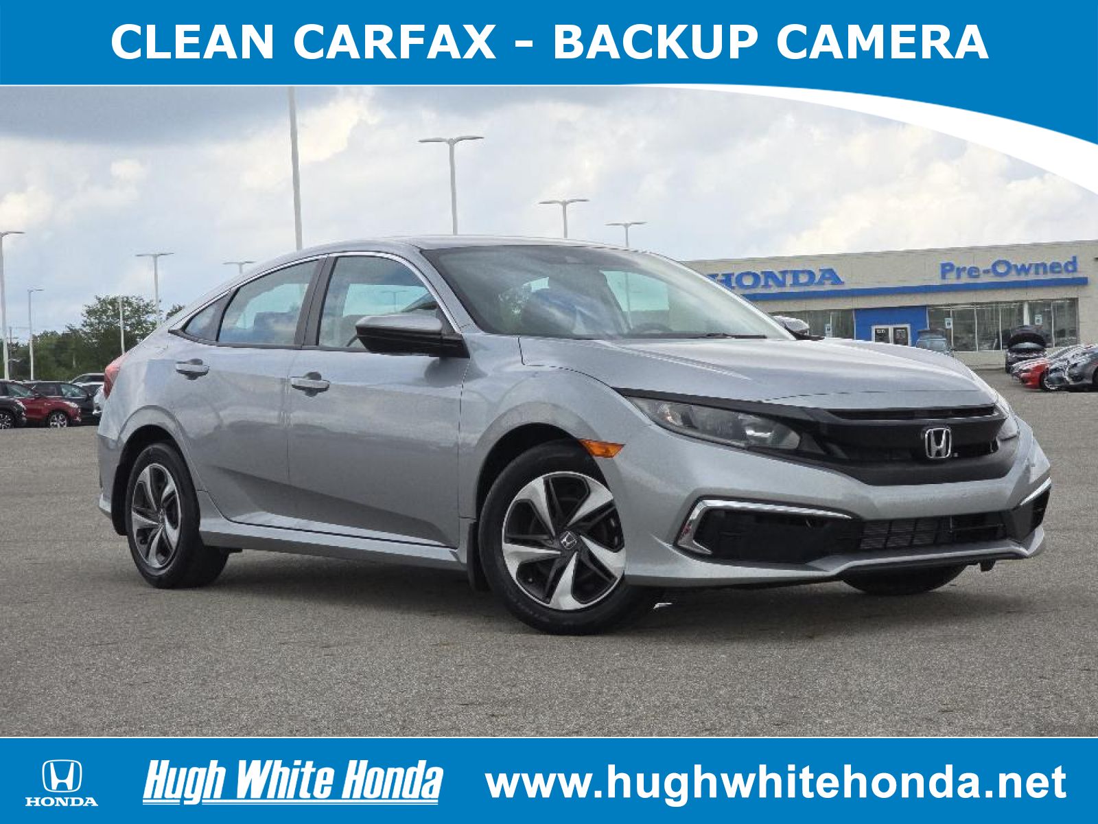 Used, 2020 Honda Civic LX, Silver, P0630-1