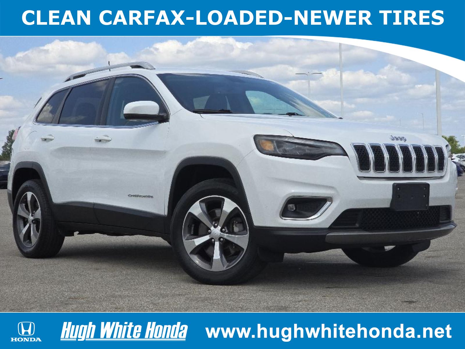 Used, 2020 Jeep Cherokee Limited 4X4, White, 14172