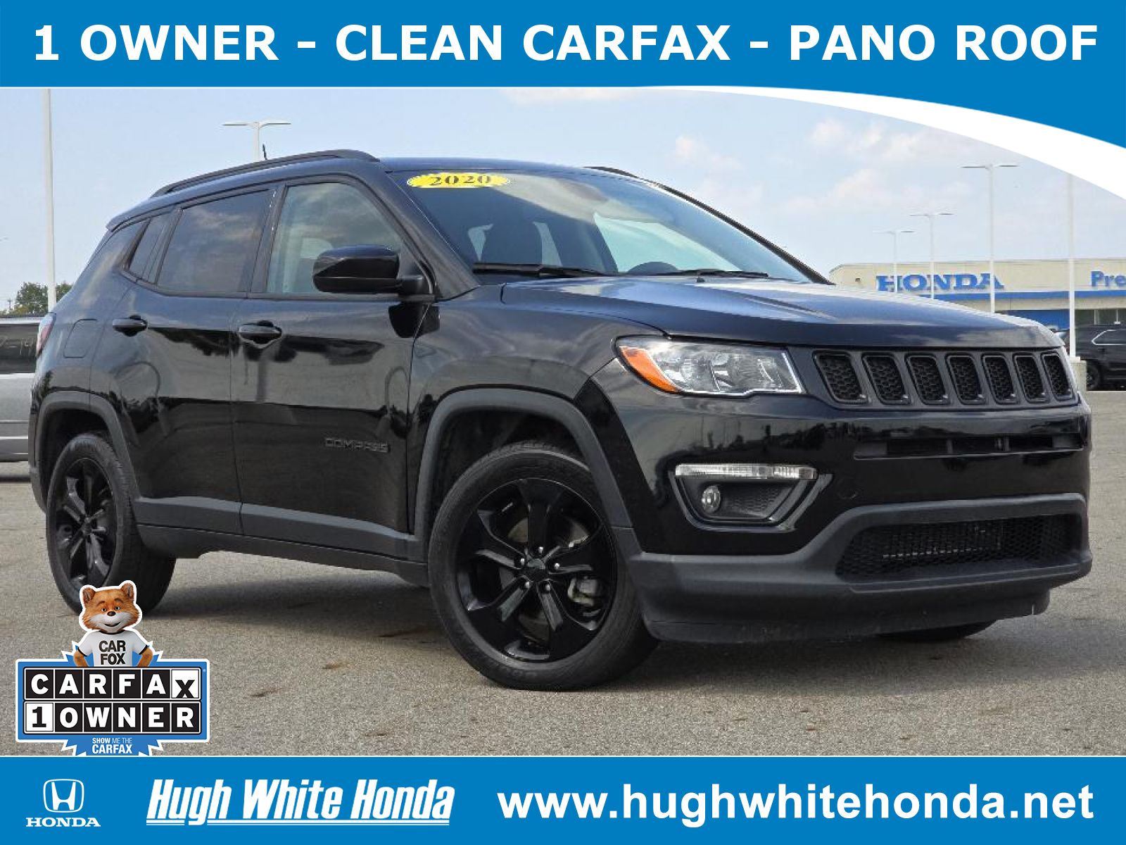 Used, 2020 Jeep Compass Altitude FWD, Black, 14182-1