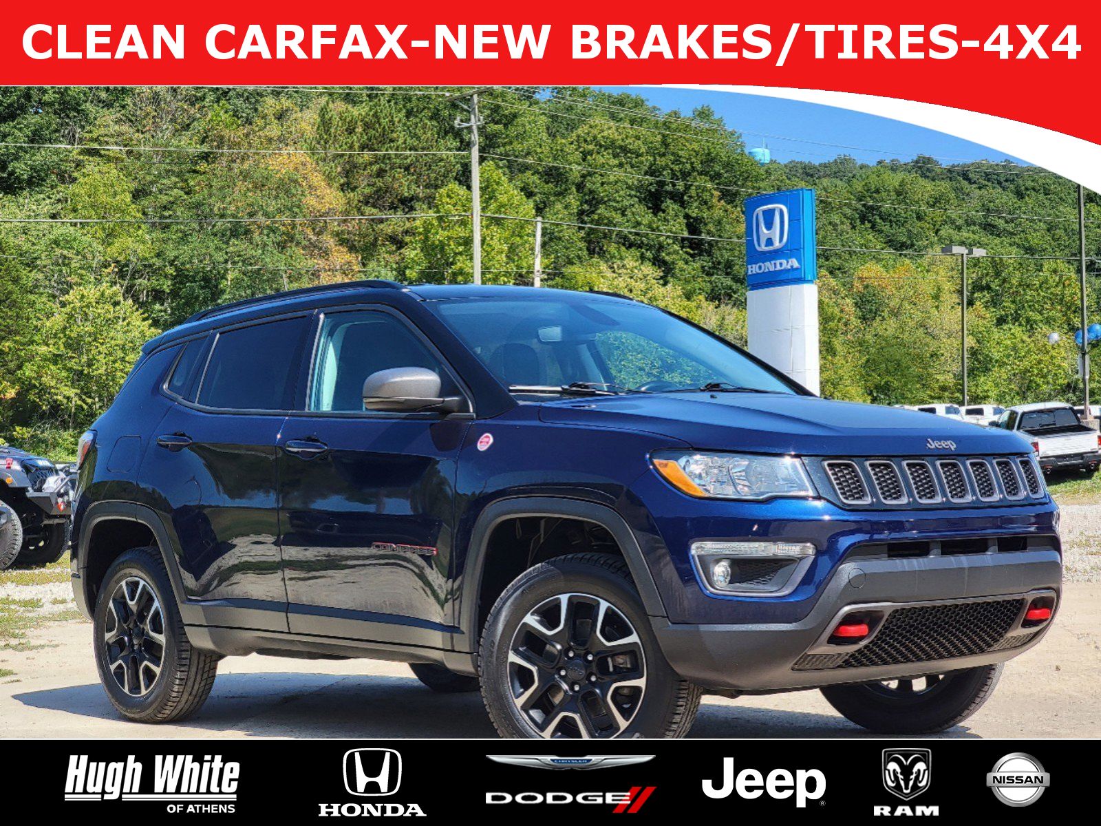 Used, 2020 Jeep Compass Trailhawk, Blue, 45636490-1