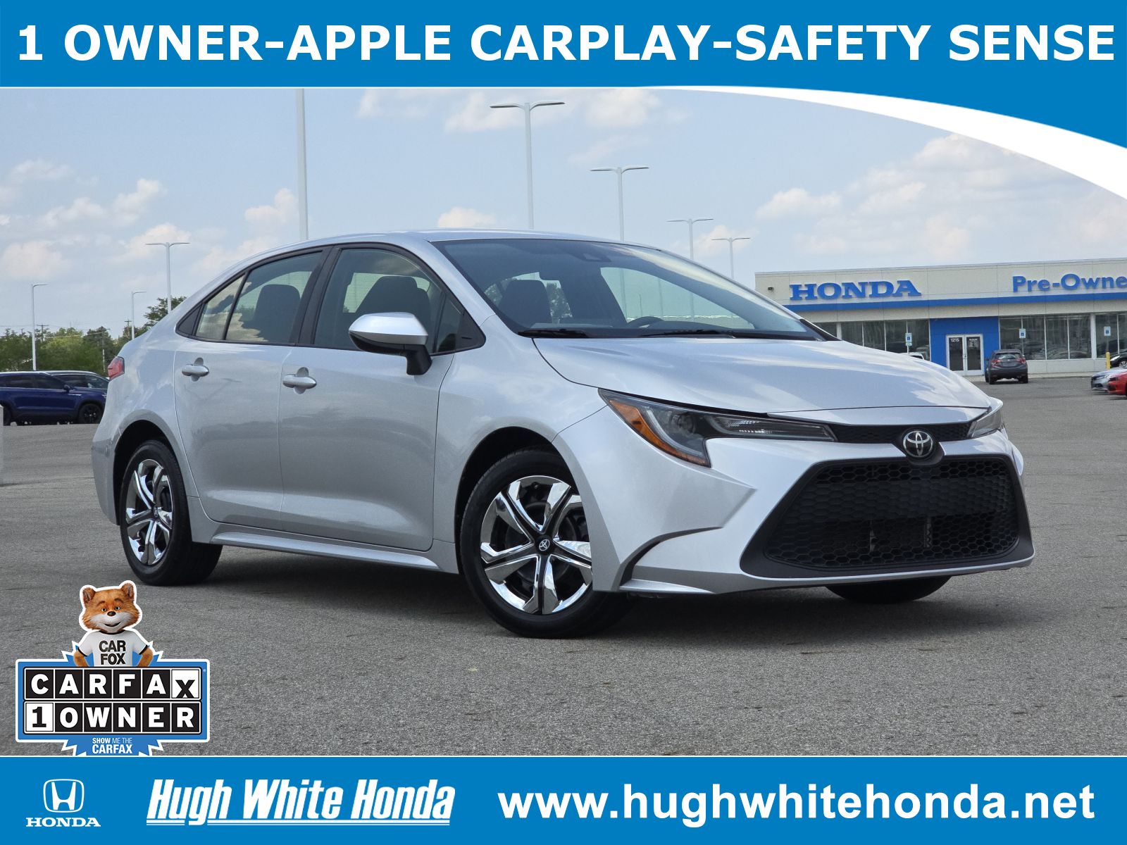 Used, 2020 Toyota Corolla LE, Silver, P0627-1