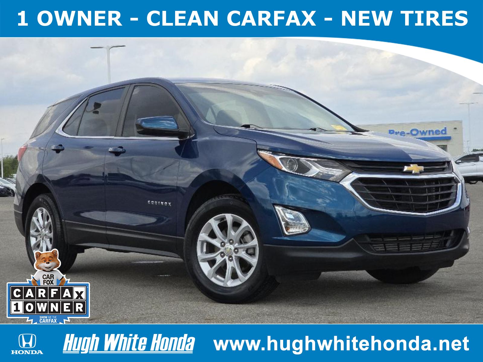 Used, 2021 Chevrolet Equinox FWD LT, Blue, P0722