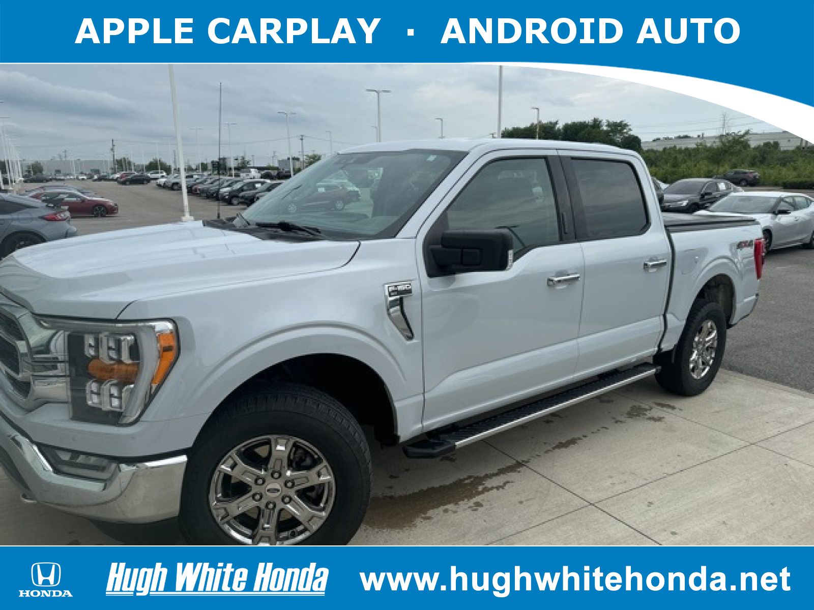 Used, 2021 Ford F-150 XLT, White, G0851A