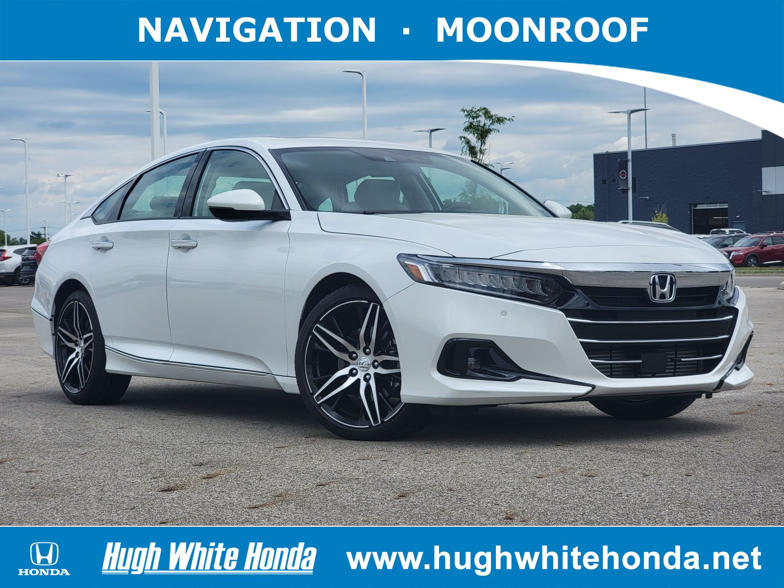 Used, 2021 Honda Accord Touring 2.0T, White, G0961A